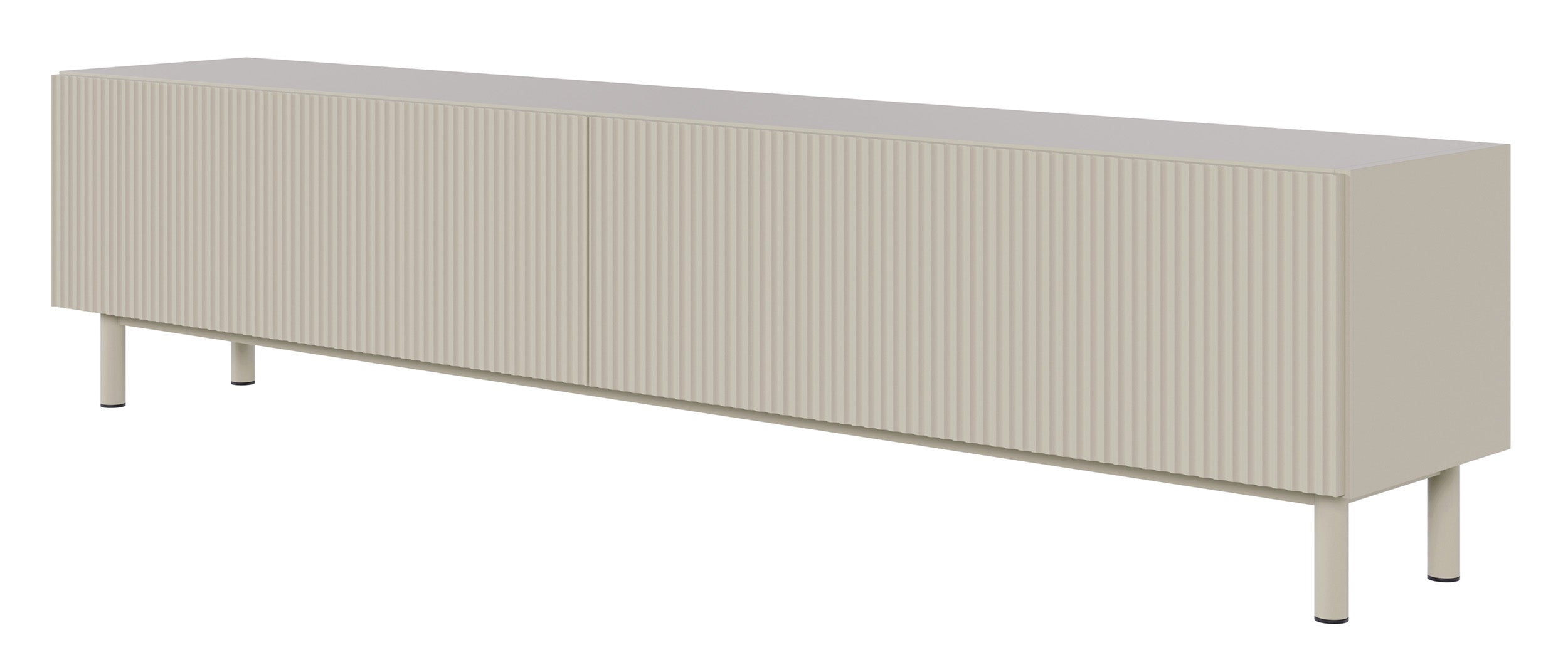 TV-Schrank Veldio New mit gefräster Front 175 cm grau-beige