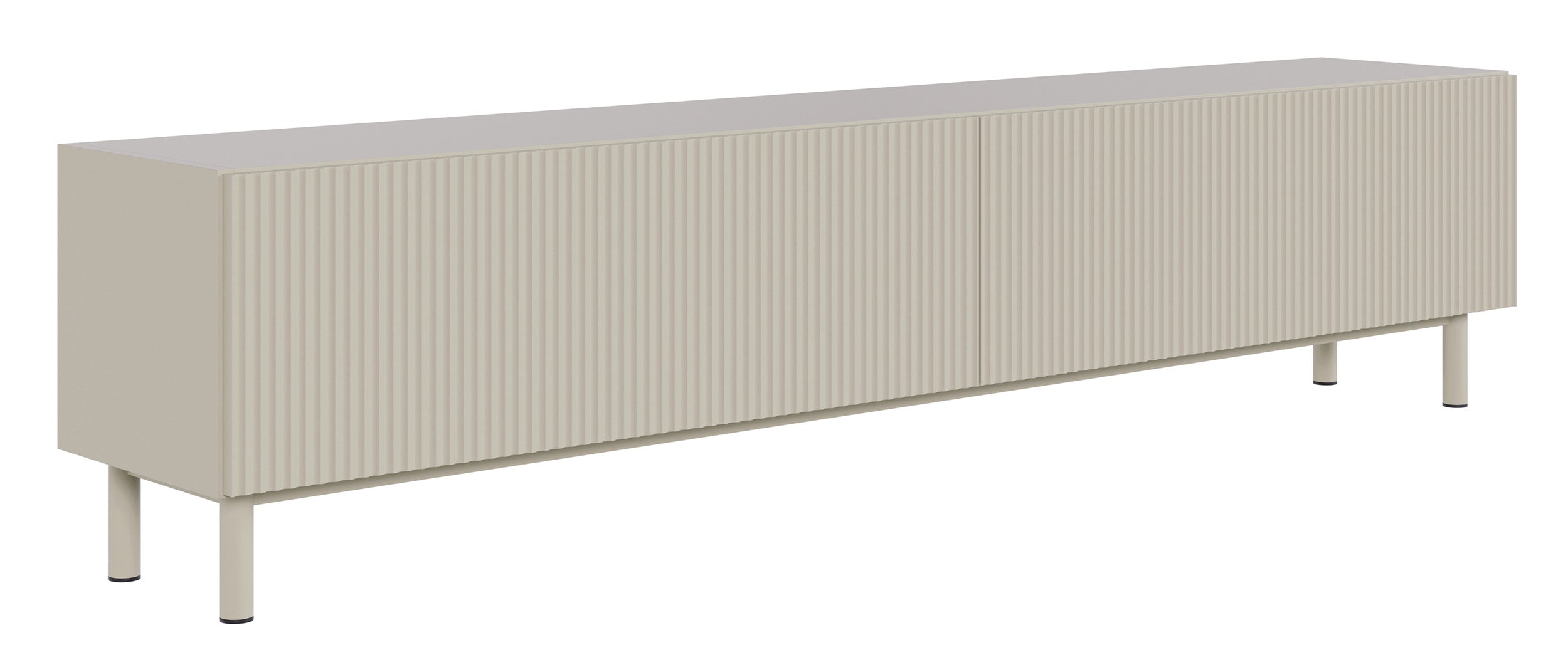 TV-Schrank Veldio New mit gefräster Front 175 cm grau-beige