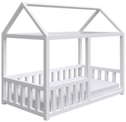 Bett 75x160 cm Vistena Haus weiß