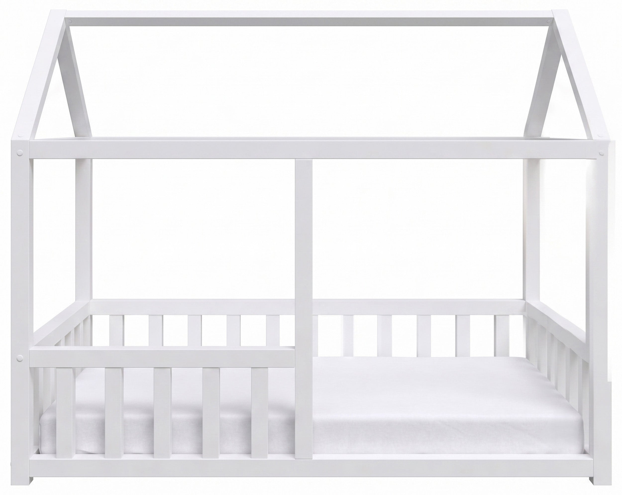 Bett 75x160 cm Vistena Haus weiß