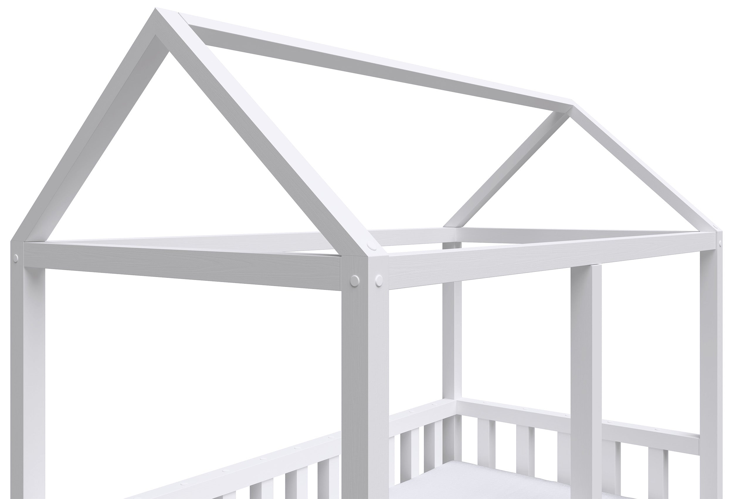 Bett 75x160 cm Vistena Haus weiß