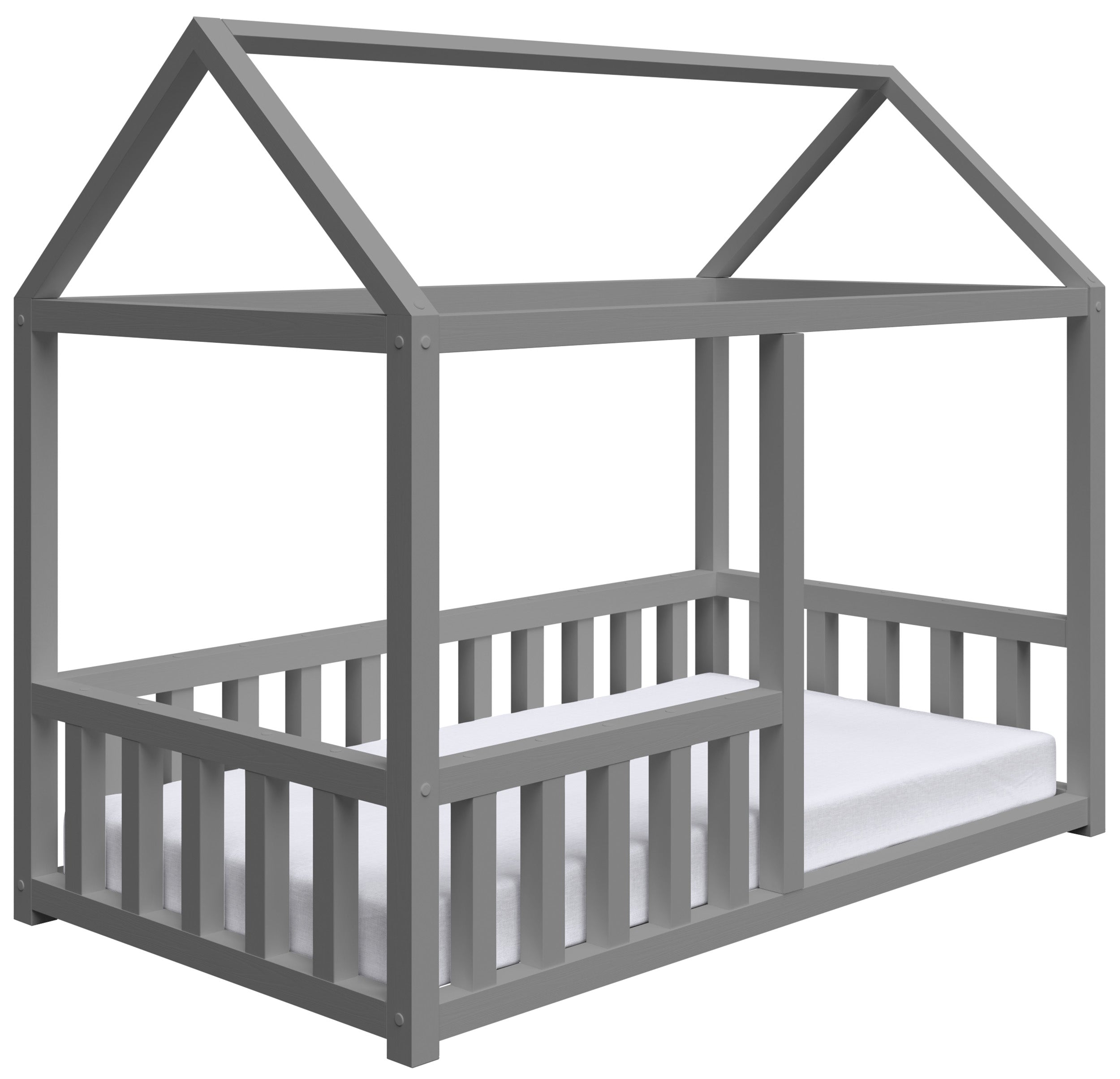 Bett 75x160 cm Vistena Haus grau