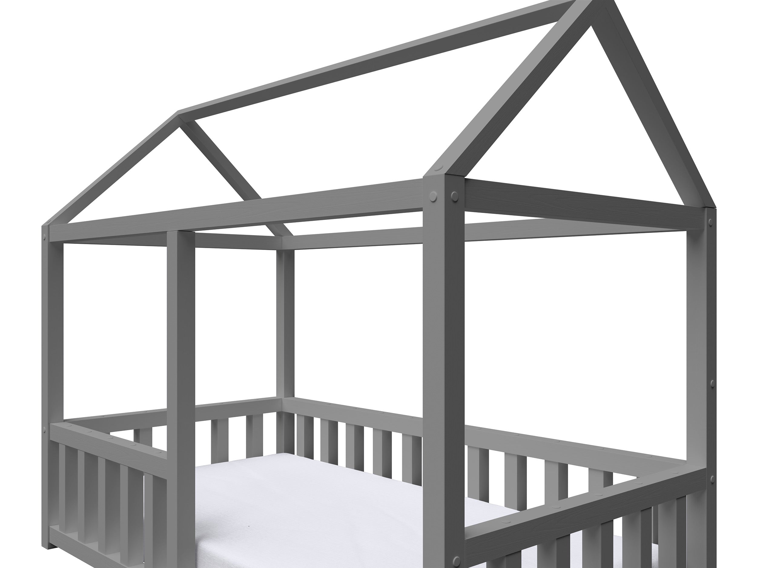 Bett 75x160 cm Vistena Haus grau