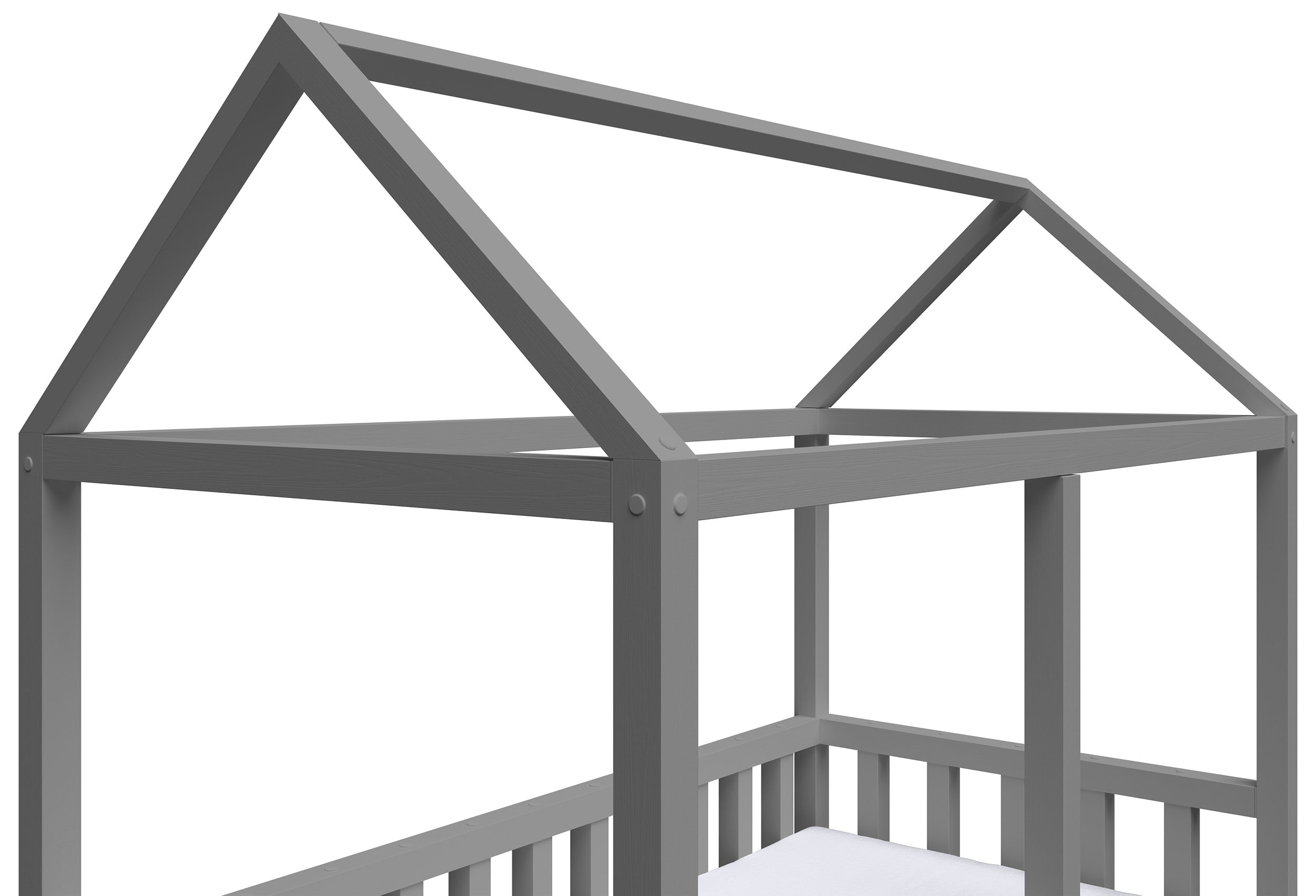 Bett 75x160 cm Vistena Haus grau
