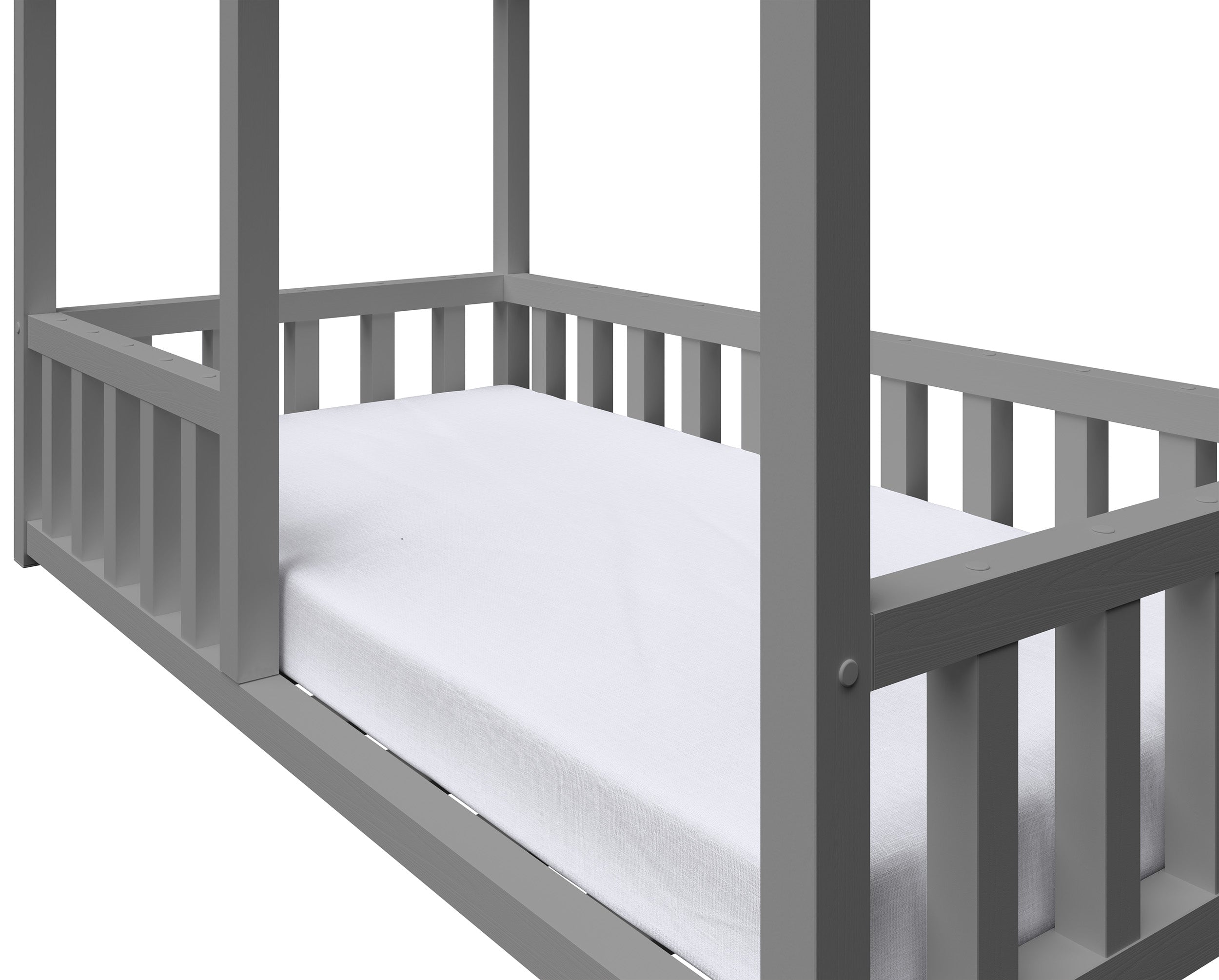 Bett 75x160 cm Vistena Haus grau