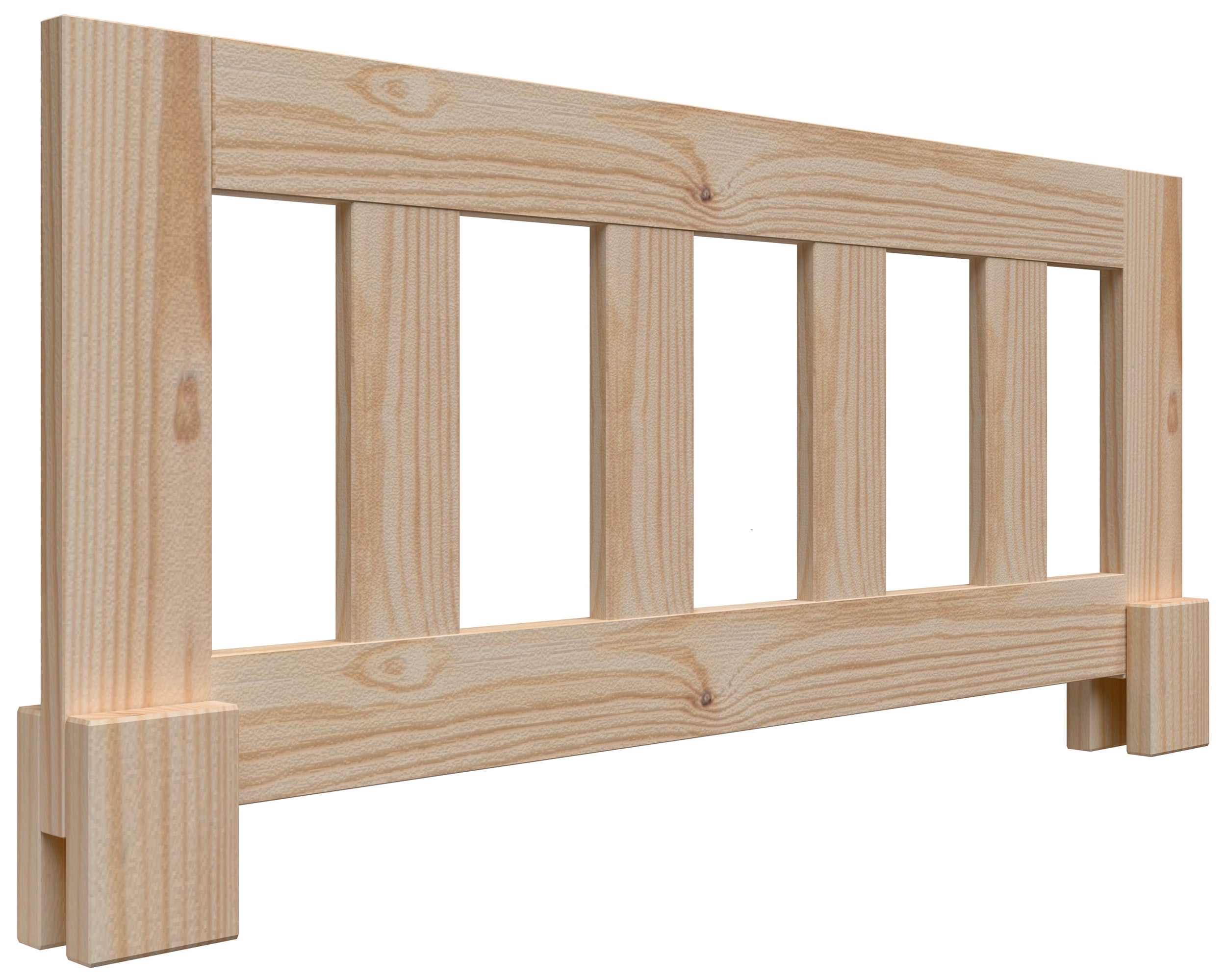 Etagenbett 75x180 cm Vistena für drei Personen, Hausform mit Schubladen, Kiefernholz
