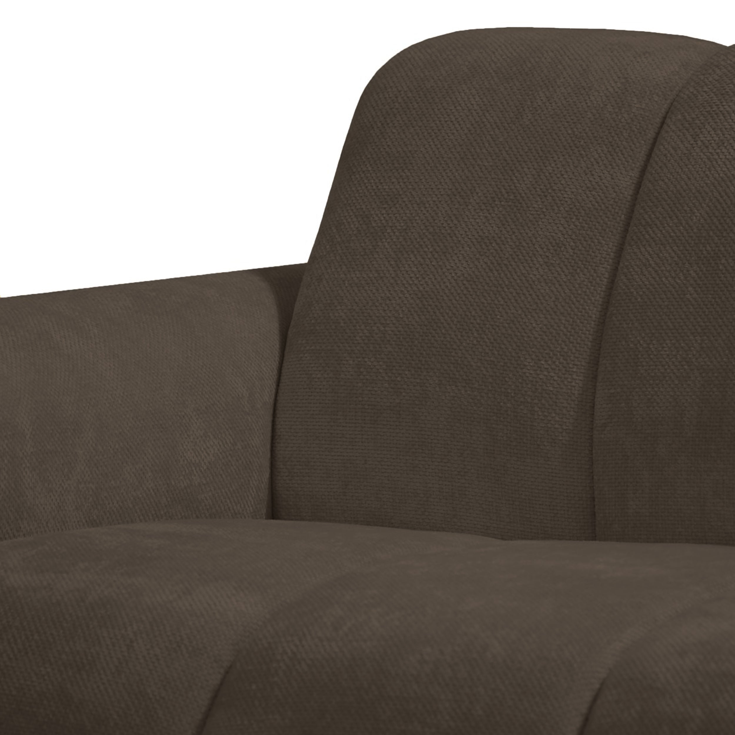 Ecksofa Volare Mini L-förmig, rechtsseitig, brauner Chenille, leicht zu reinigen