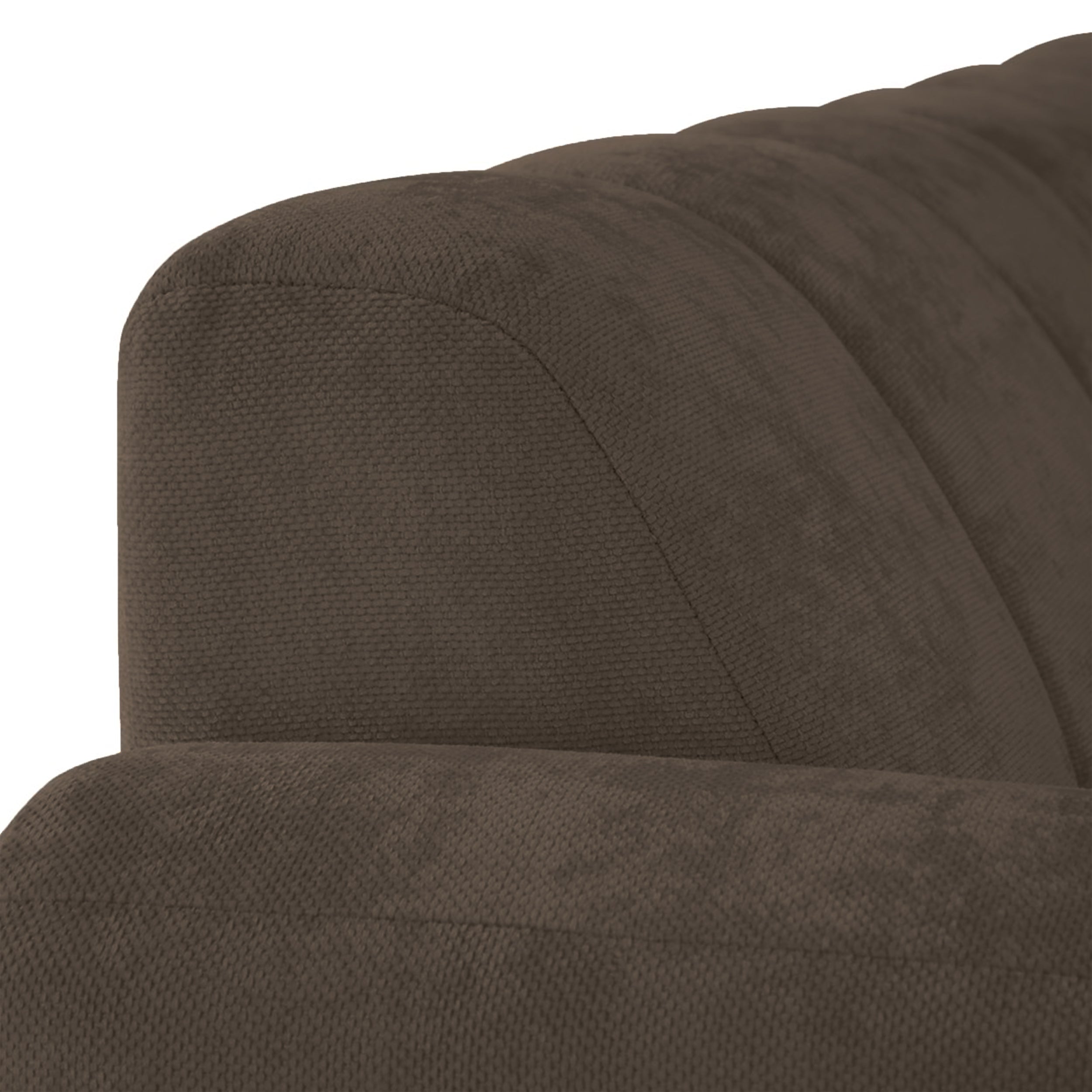 Ecksofa Volare Mini L-förmig, rechtsseitig, brauner Chenille, leicht zu reinigen
