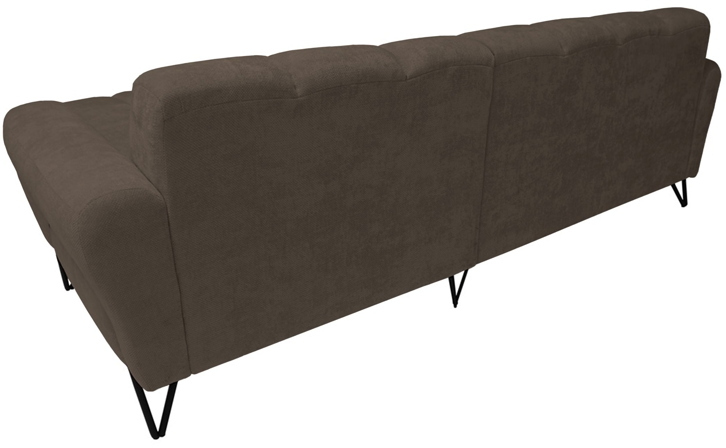 Ecksofa Volare Mini L-förmig, rechtsseitig, brauner Chenille, leicht zu reinigen