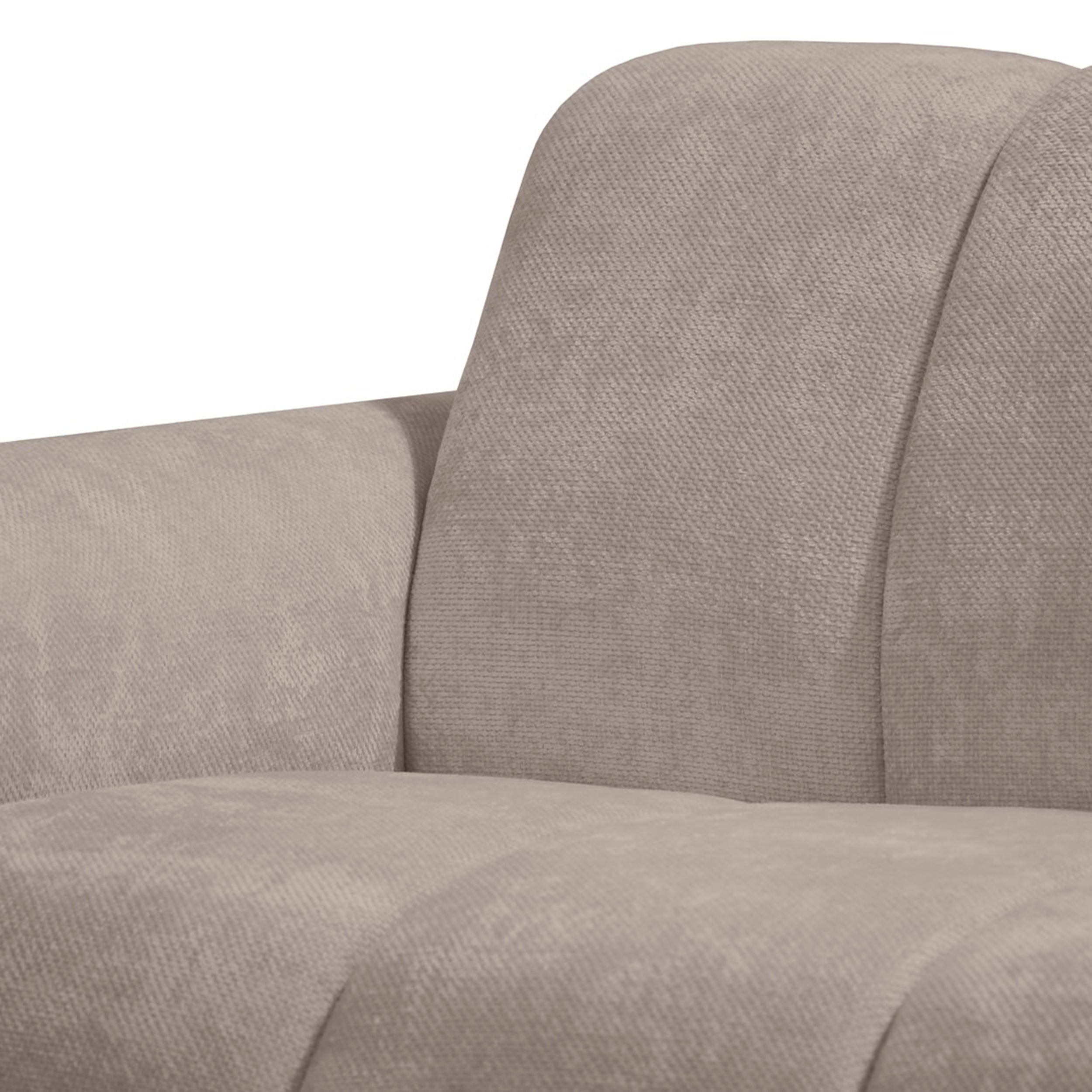 Ecksofa Volare Mini L-förmig rechtsseitig beige Chenille, leicht zu reinigen
