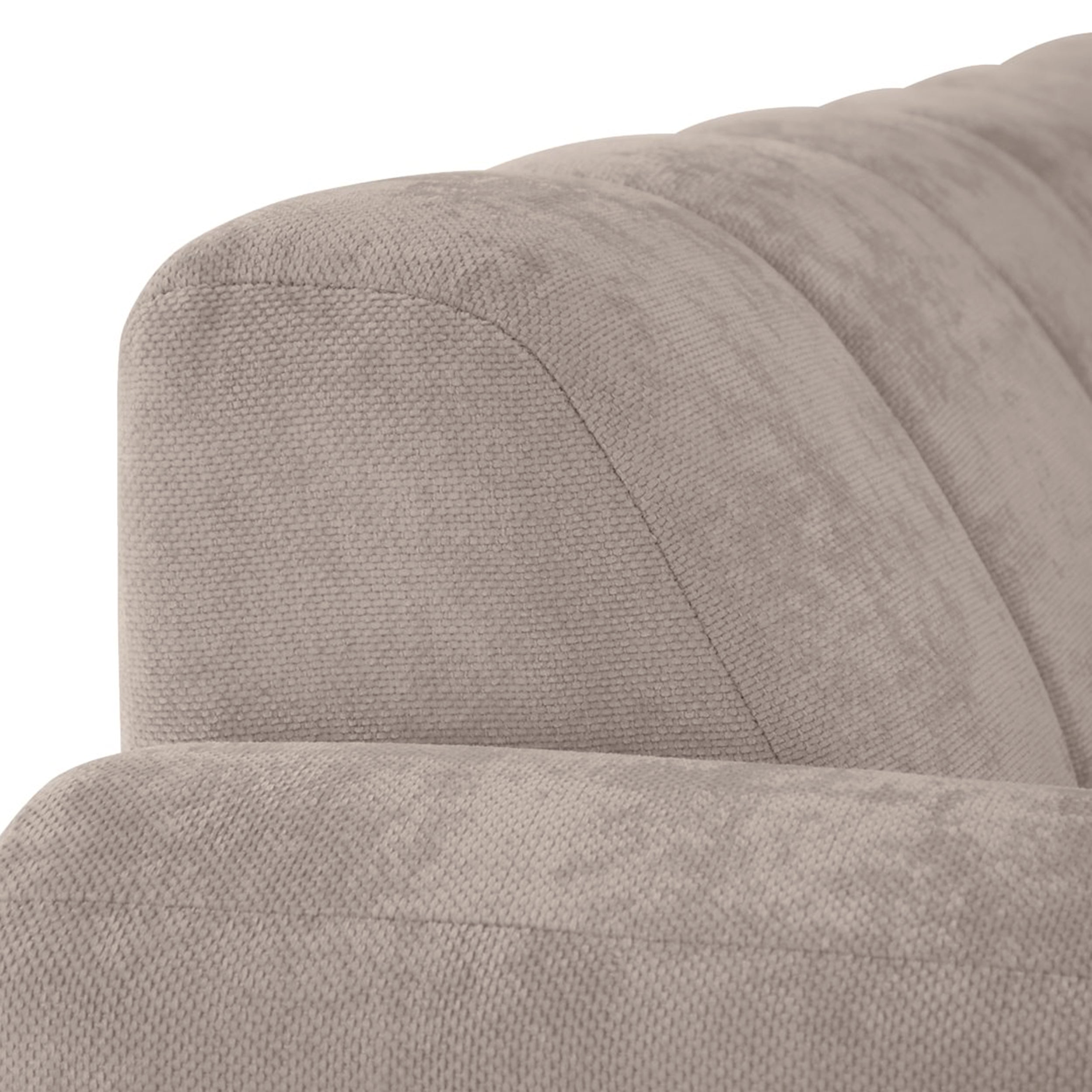 Ecksofa Volare Mini L-förmig rechtsseitig beige Chenille, leicht zu reinigen