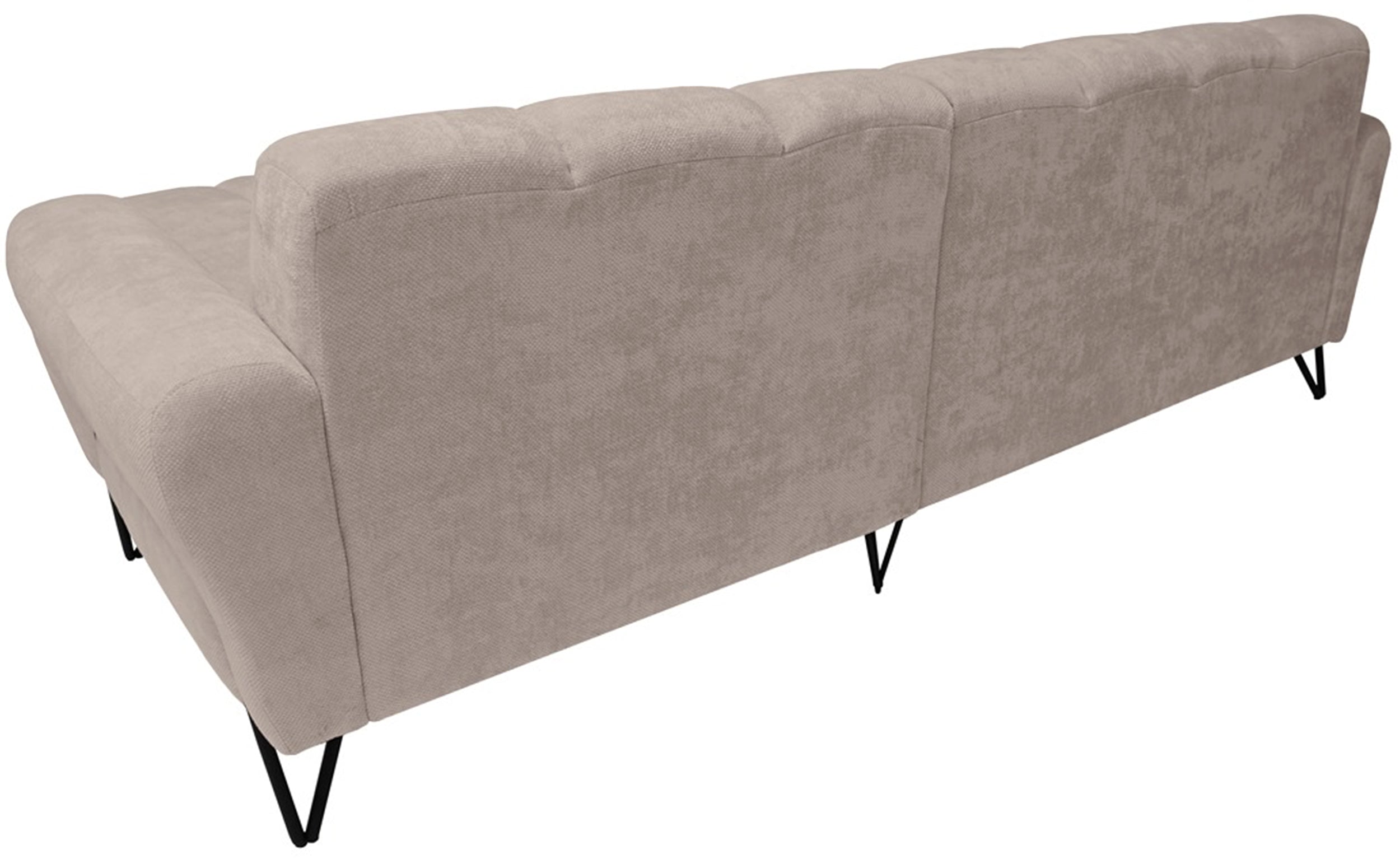 Ecksofa Volare Mini L-förmig rechtsseitig beige Chenille, leicht zu reinigen
