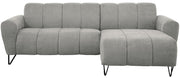 Ecksofa Volare Mini L-förmig rechts hellgrauer Chenille leicht zu reinigen