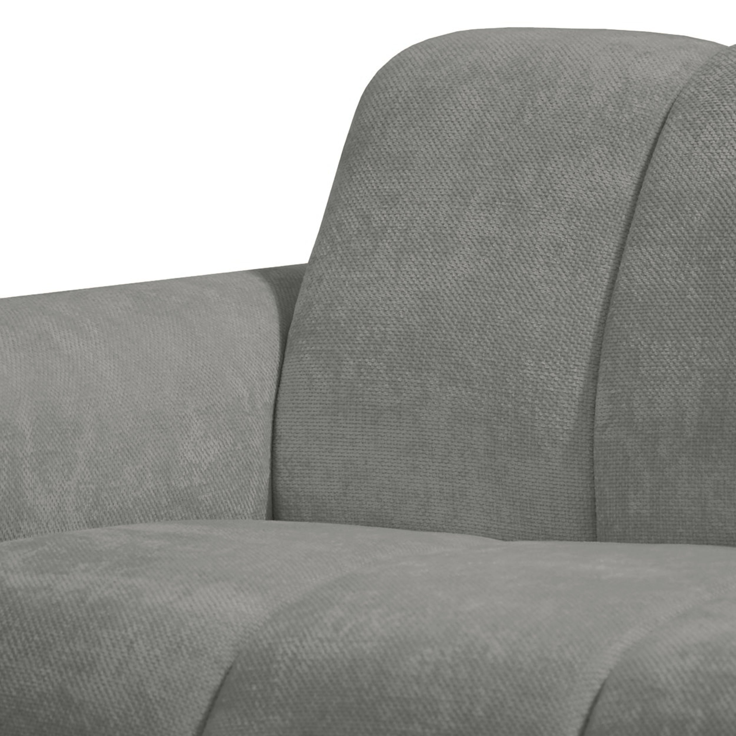 Ecksofa Volare Mini L-förmig rechts hellgrauer Chenille leicht zu reinigen