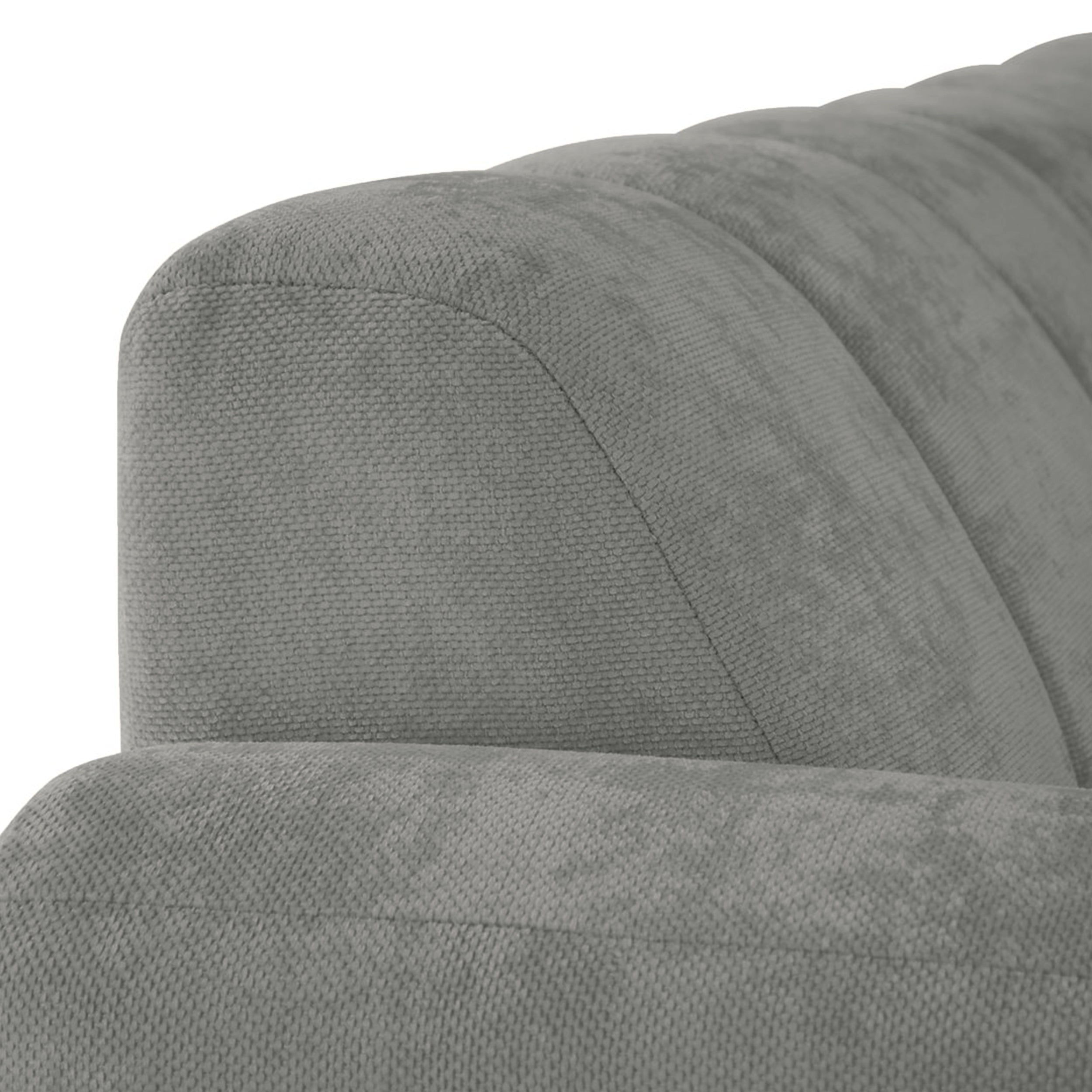 Ecksofa Volare Mini L-förmig rechts hellgrauer Chenille leicht zu reinigen