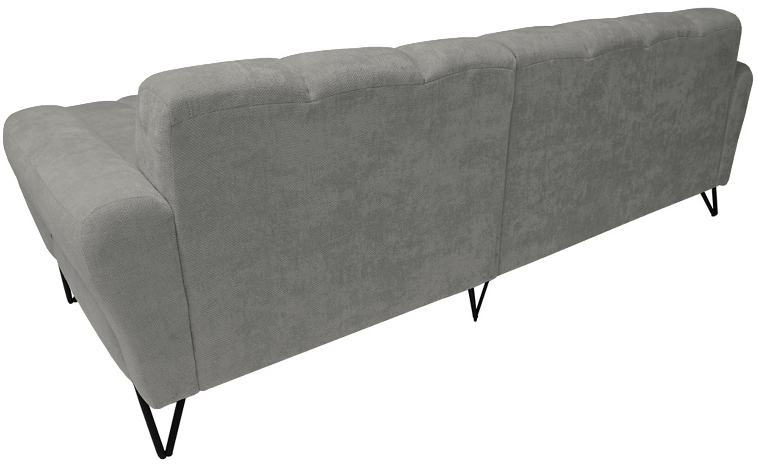 Ecksofa Volare Mini L-förmig rechts hellgrauer Chenille leicht zu reinigen