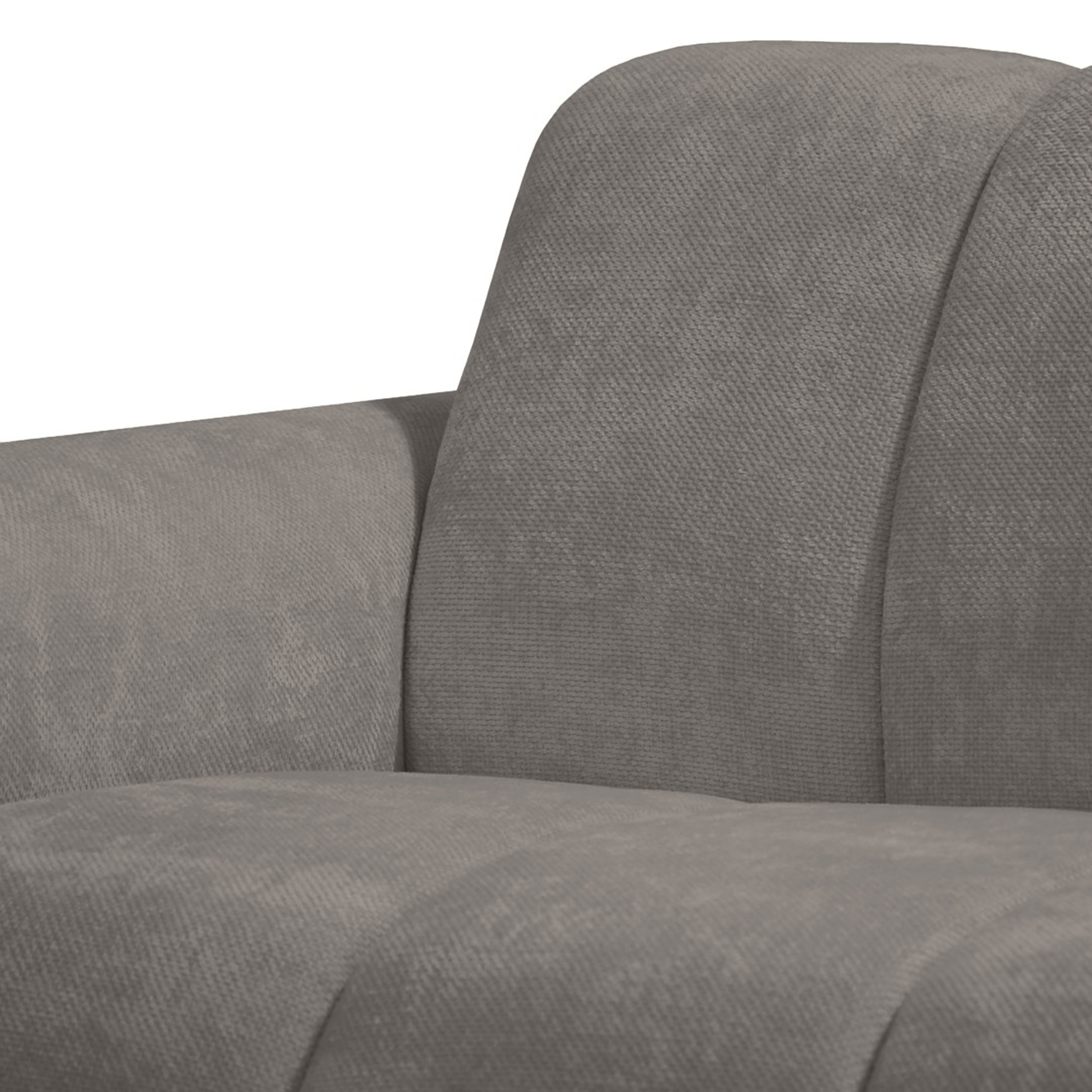 Ecksofa Volare Mini L-förmig, rechtsseitig, grau-beige, leicht zu reinigender Chenille-Stoff