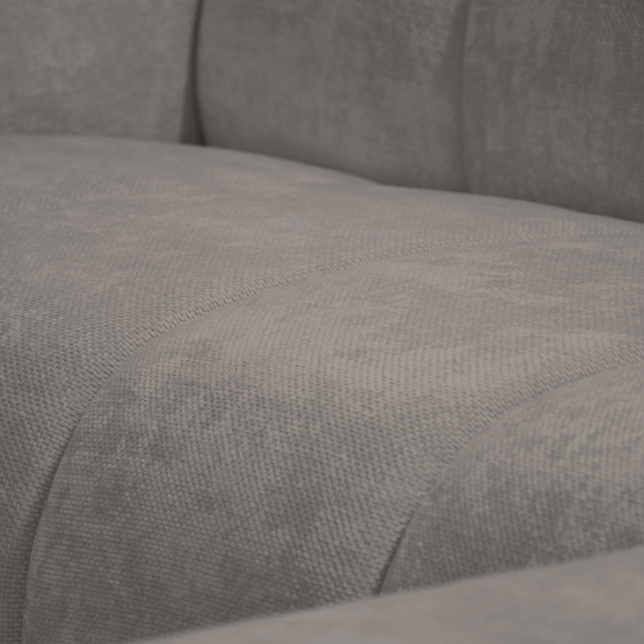 Ecksofa Volare Mini L-förmig, rechtsseitig, grau-beige, leicht zu reinigender Chenille-Stoff