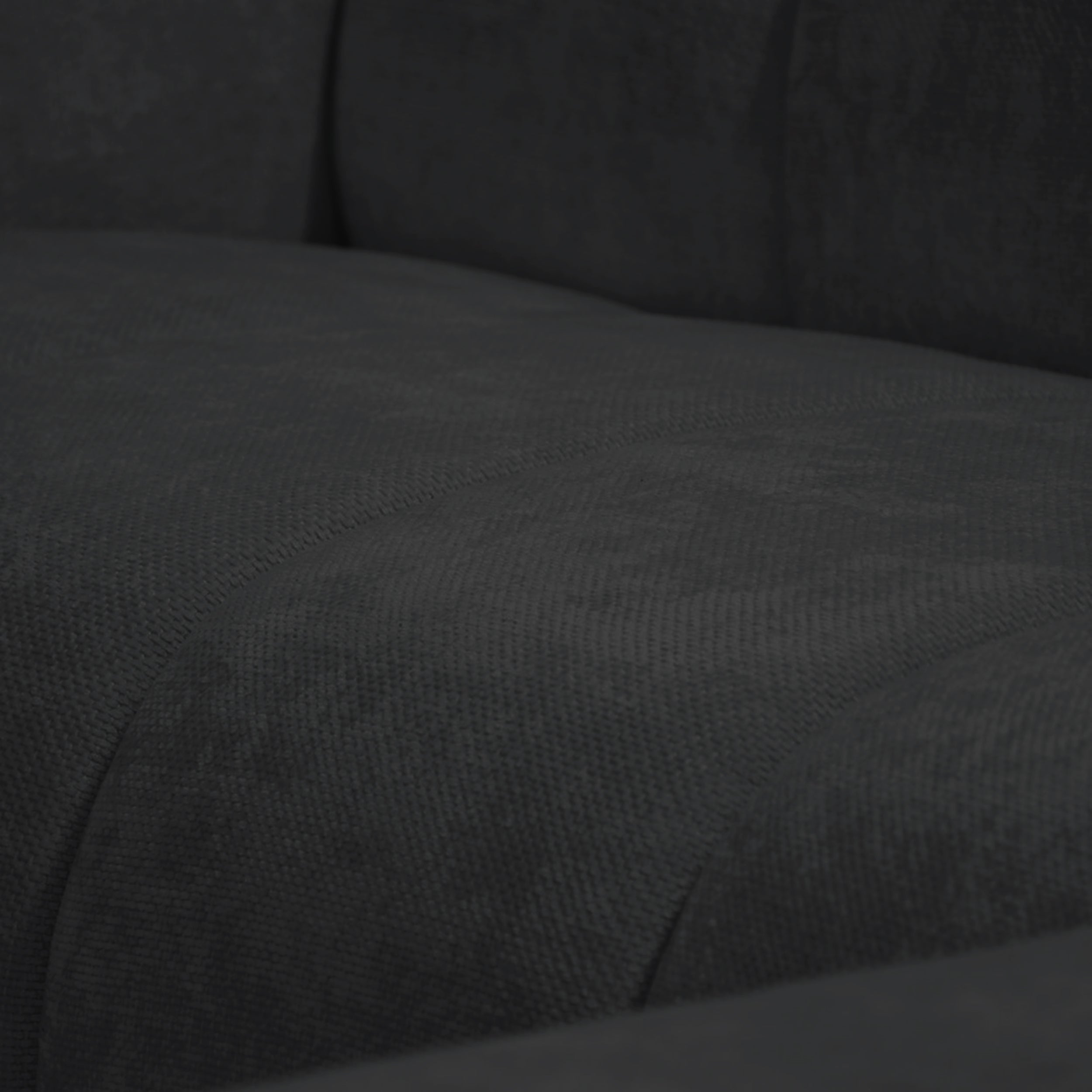 Ecksofa Volare Mini L-förmig rechtsseitig schwarz, pflegeleichter Chenillestoff