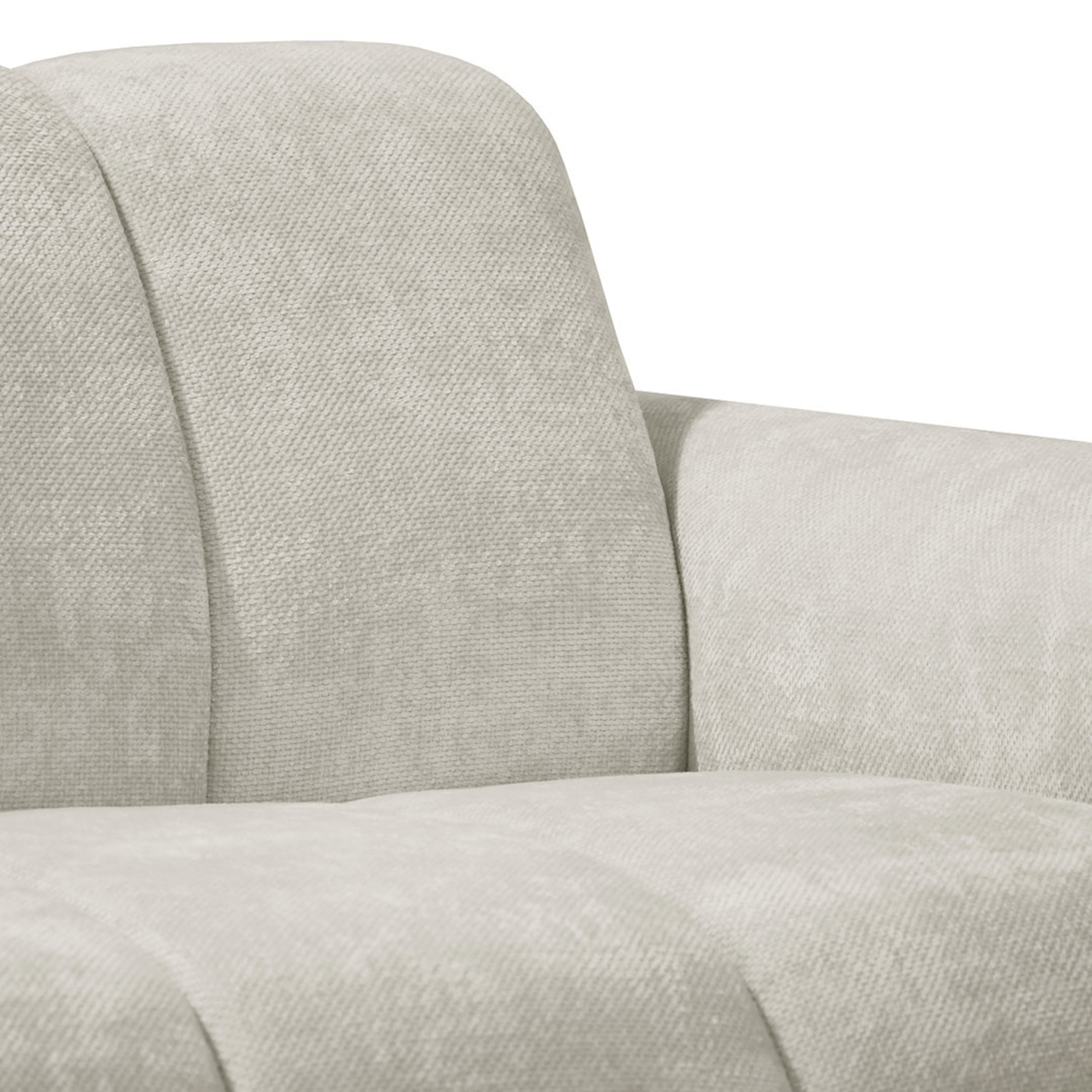 Ecksofa Volare Mini L-förmig linksseitig, cremefarben, pflegeleichter Chenillestoff