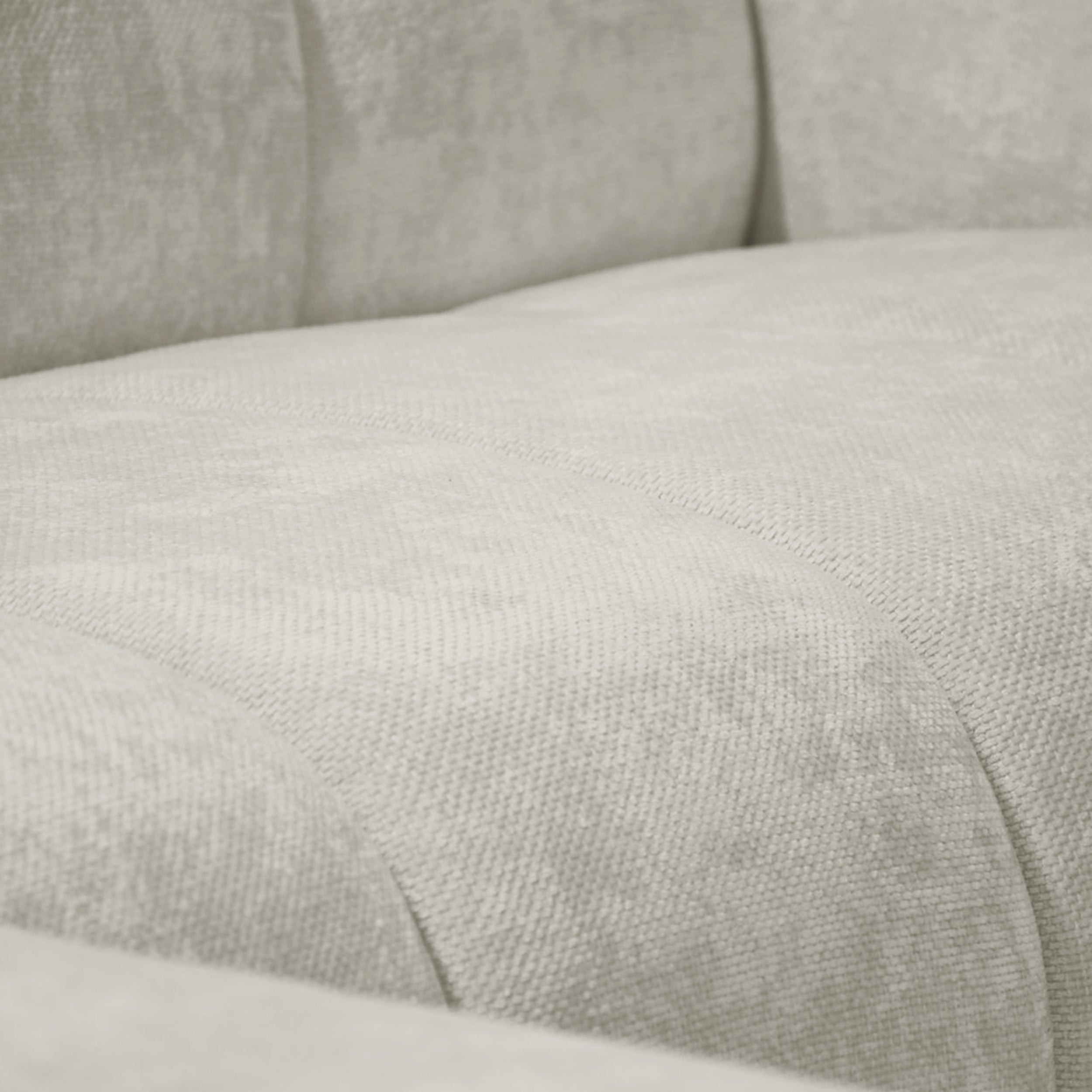 Ecksofa Volare Mini L-förmig linksseitig, cremefarben, pflegeleichter Chenillestoff