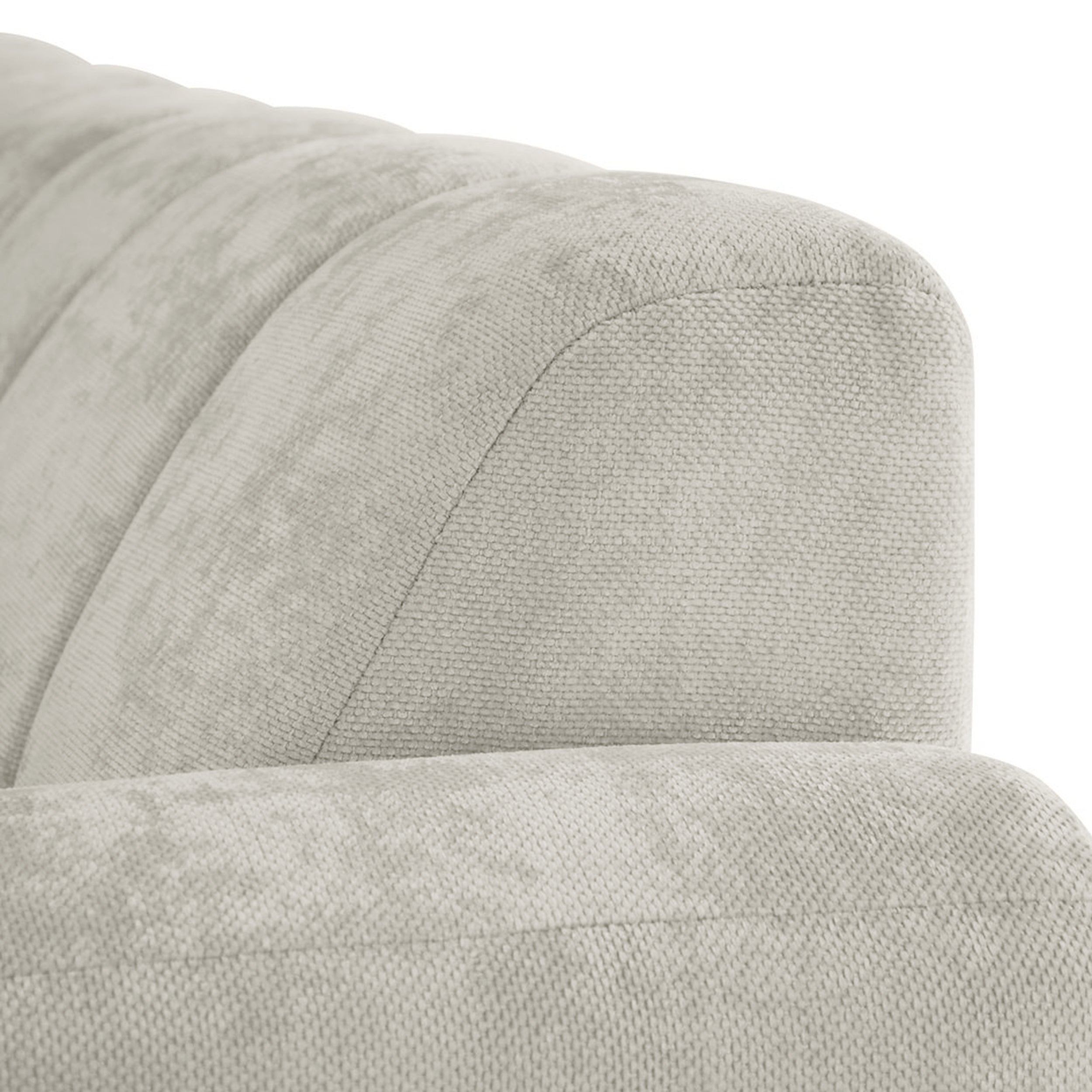 Ecksofa Volare Mini L-förmig linksseitig, cremefarben, pflegeleichter Chenillestoff