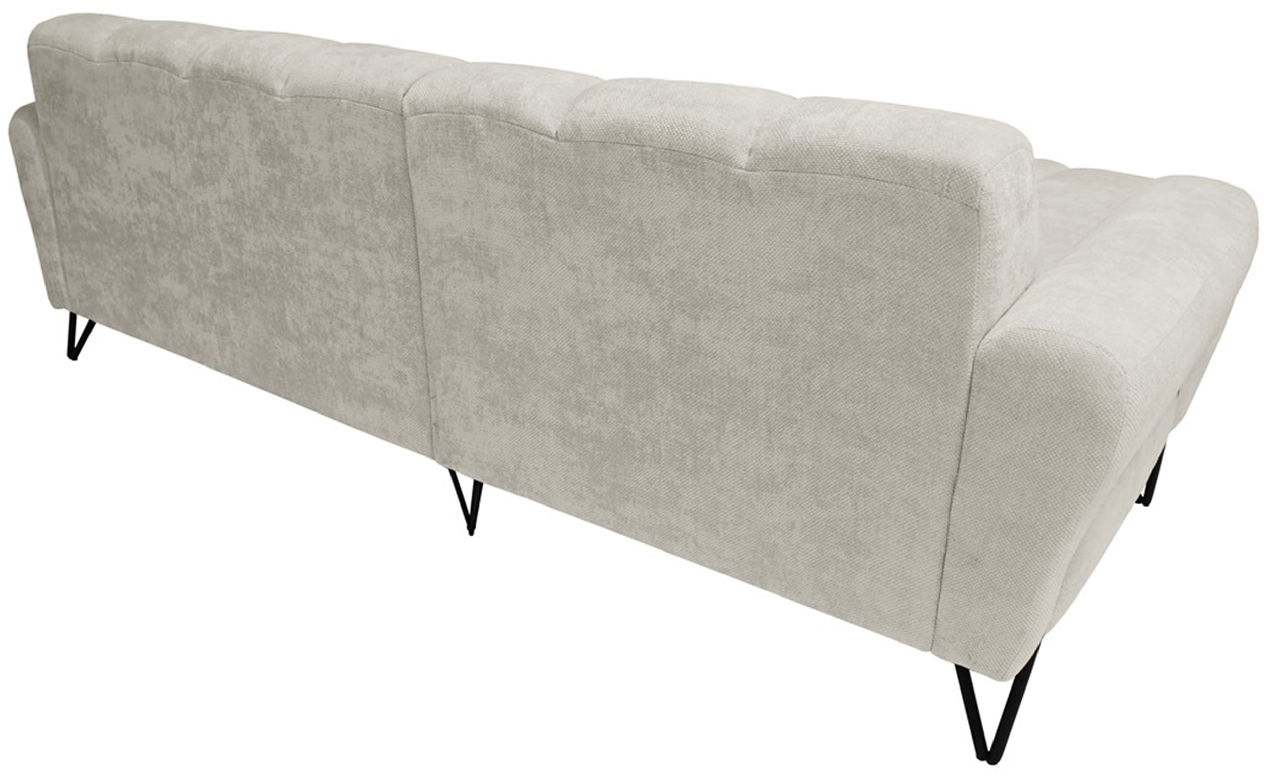 Ecksofa Volare Mini L-förmig linksseitig, cremefarben, pflegeleichter Chenillestoff
