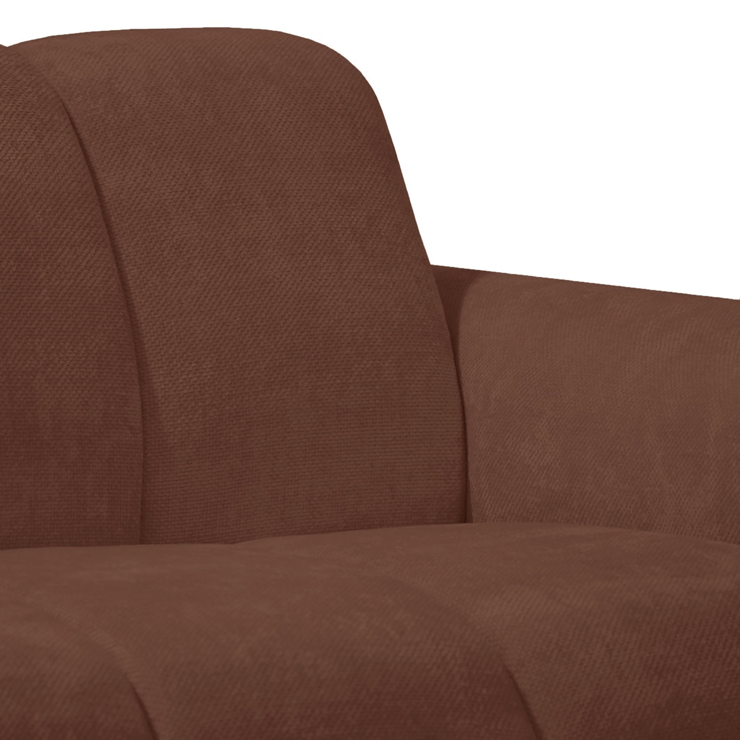 Ecksofa Volare Mini L-förmig linksseitig kupferfarben Chenille, leicht zu reinigen