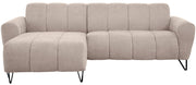 Volare Mini Ecksofa L-förmig, linksseitig, beige, Chenille, pflegeleicht