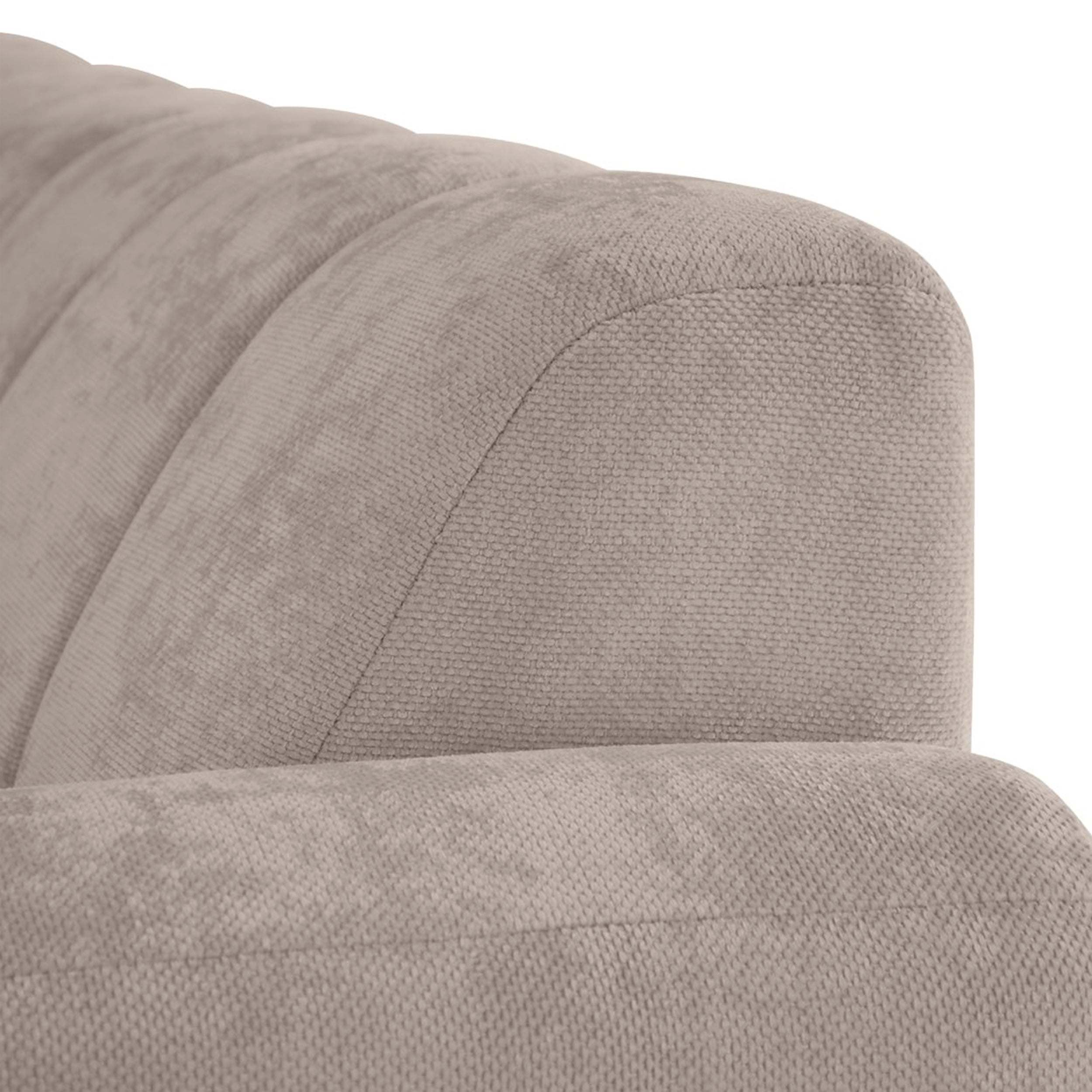 Volare Mini Ecksofa L-förmig, linksseitig, beige, Chenille, pflegeleicht