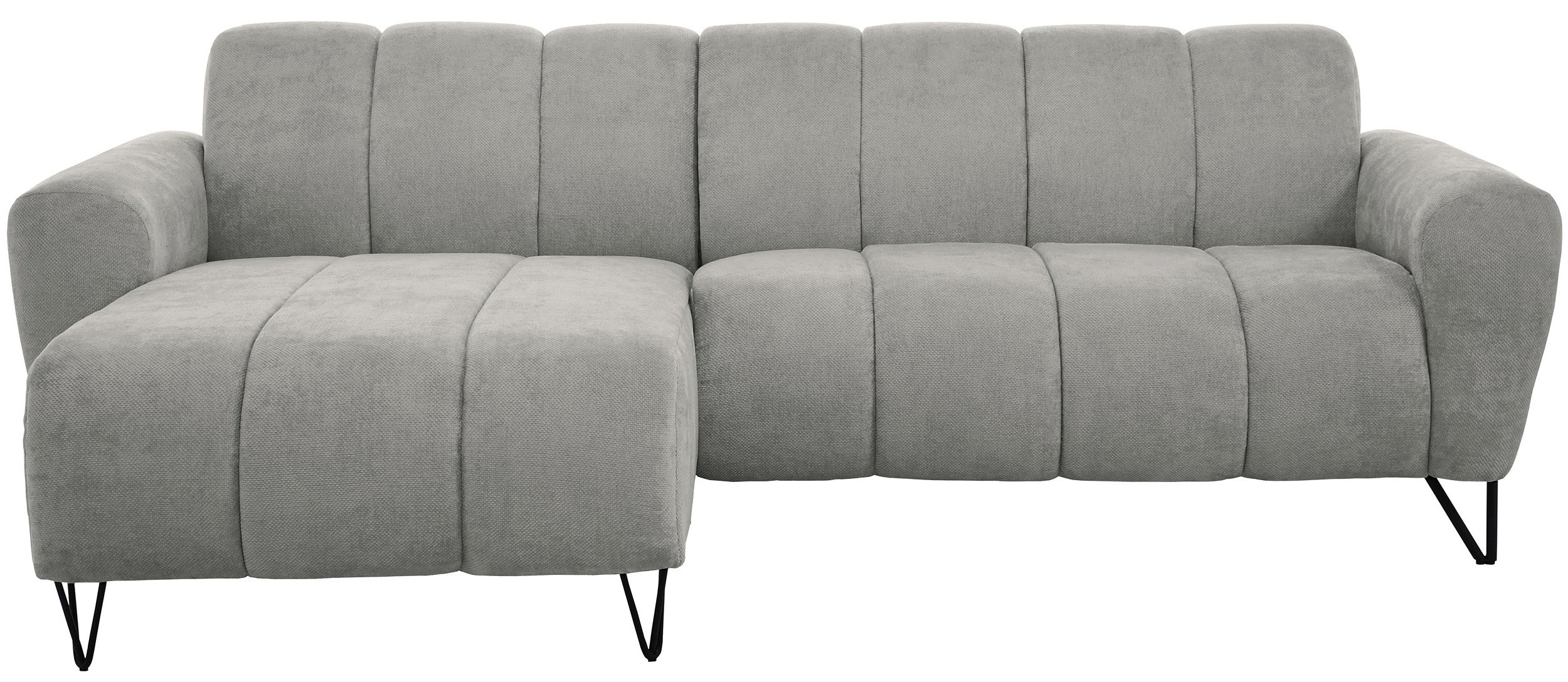 Ecksofa Volare Mini L-förmig links hellgrauer Chenille leicht zu reinigen