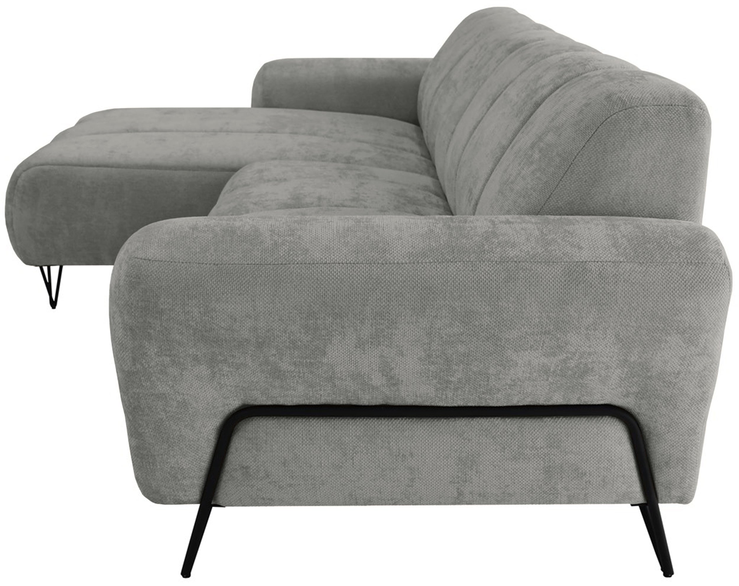 Ecksofa Volare Mini L-förmig links hellgrauer Chenille leicht zu reinigen