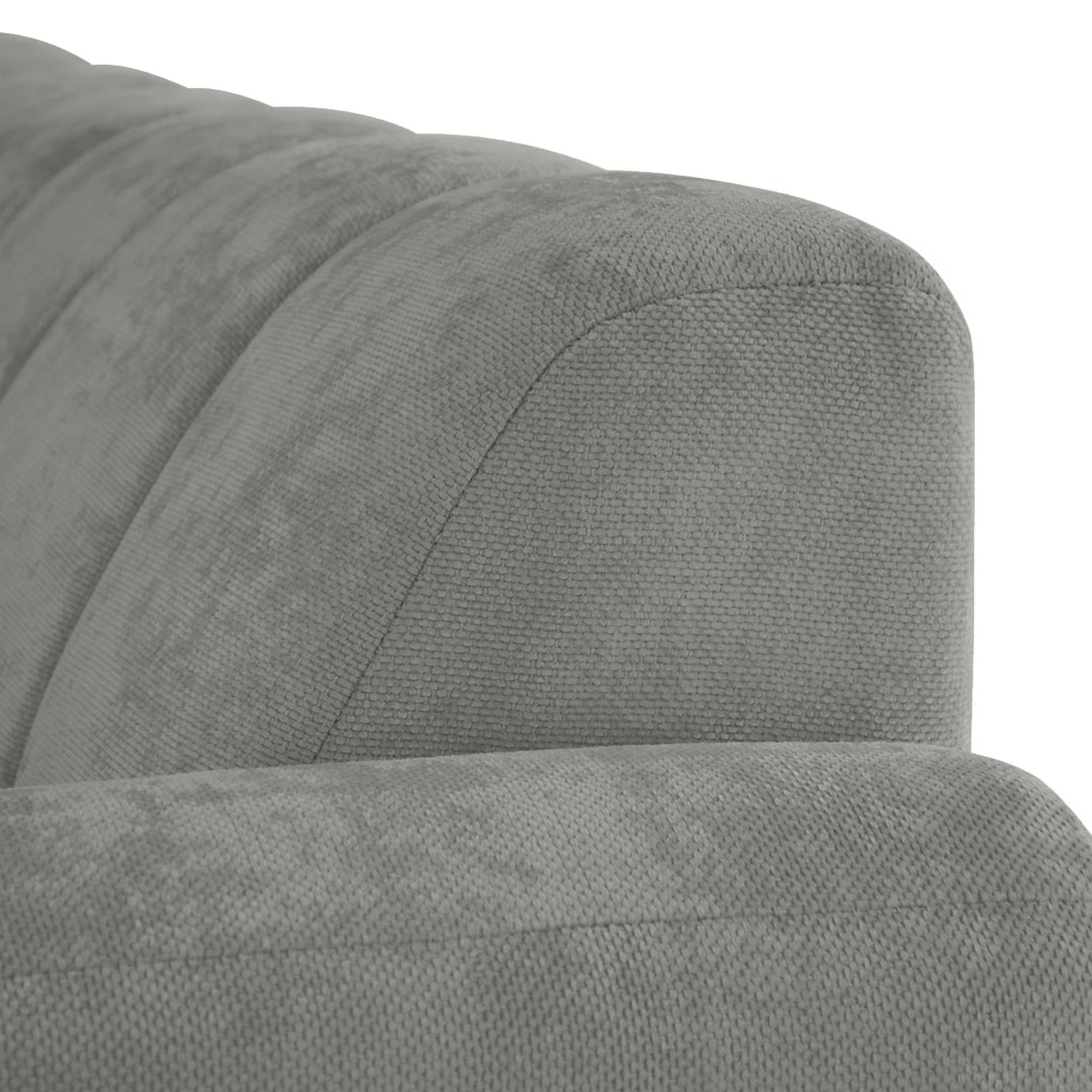 Ecksofa Volare Mini L-förmig links hellgrauer Chenille leicht zu reinigen