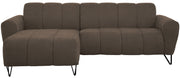 Ecksofa Volare Mini L-förmig linksseitig brauner Chenille leicht zu reinigen