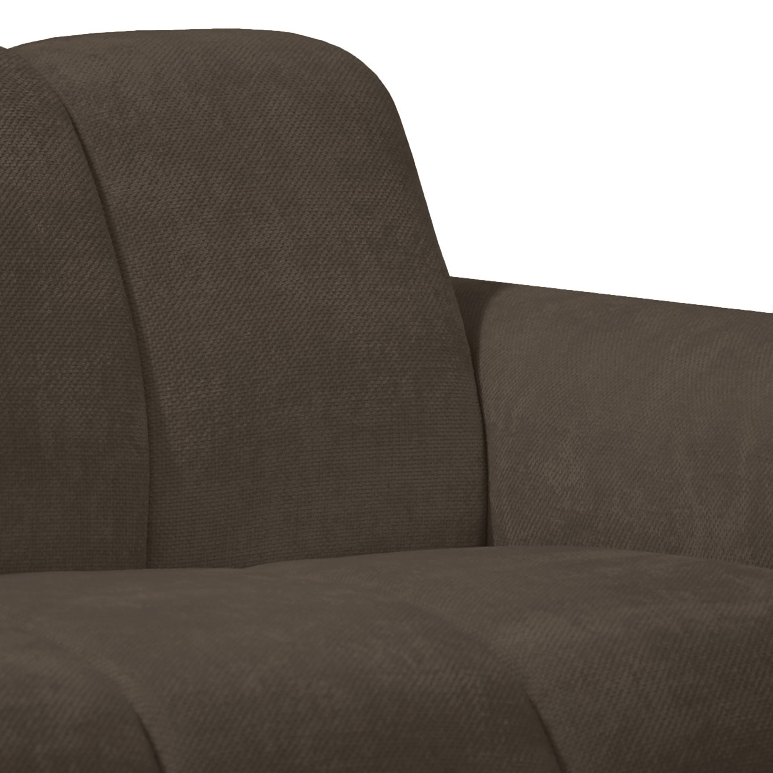 Ecksofa Volare Mini L-förmig linksseitig brauner Chenille leicht zu reinigen