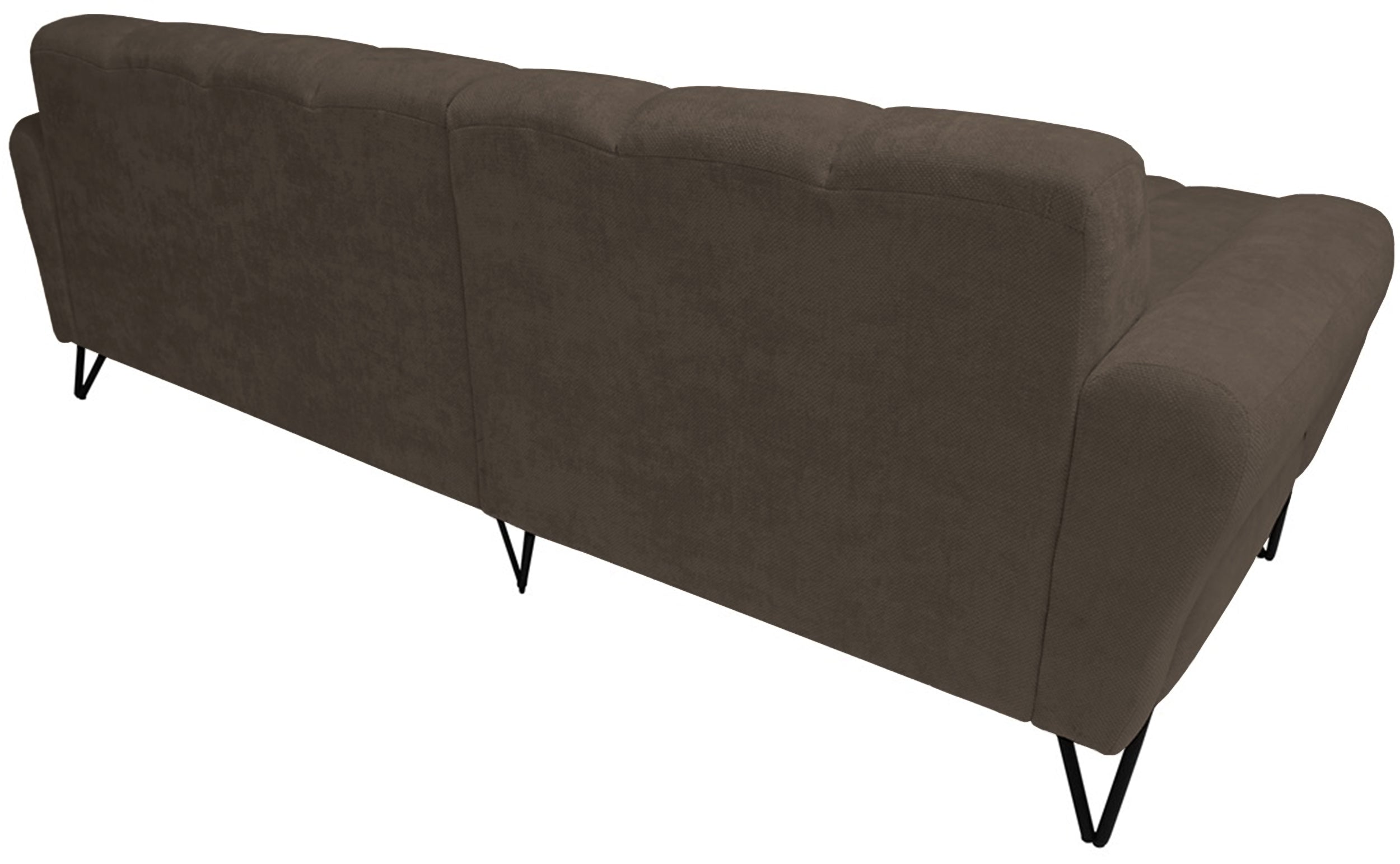 Ecksofa Volare Mini L-förmig linksseitig brauner Chenille leicht zu reinigen