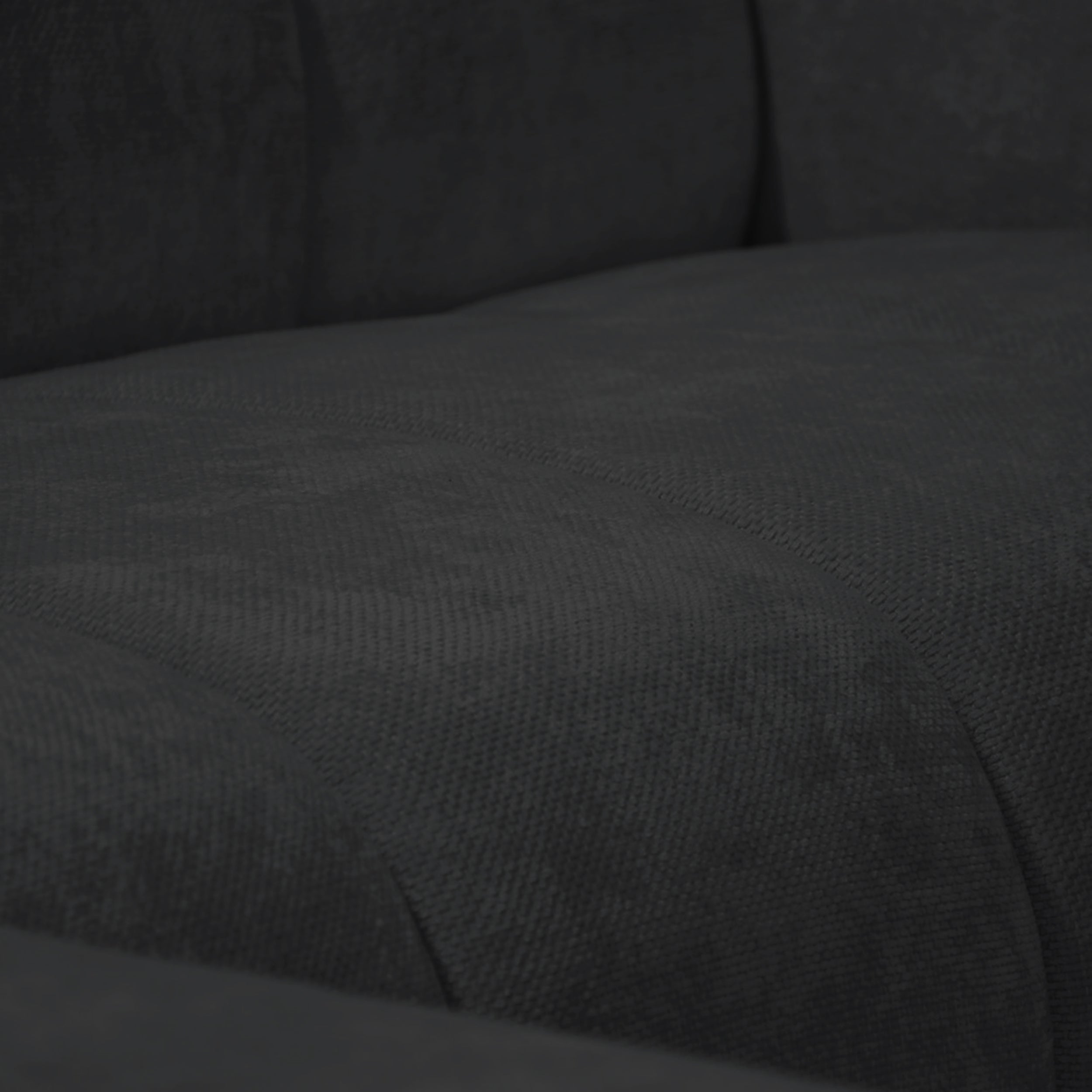 Ecksofa Volare Mini L-förmig linksseitig, schwarz, leicht zu reinigender Chenille-Stoff