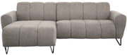 Ecksofa Volare Mini L-förmig linksseitig grau-beige Chenille, leicht zu reinigen