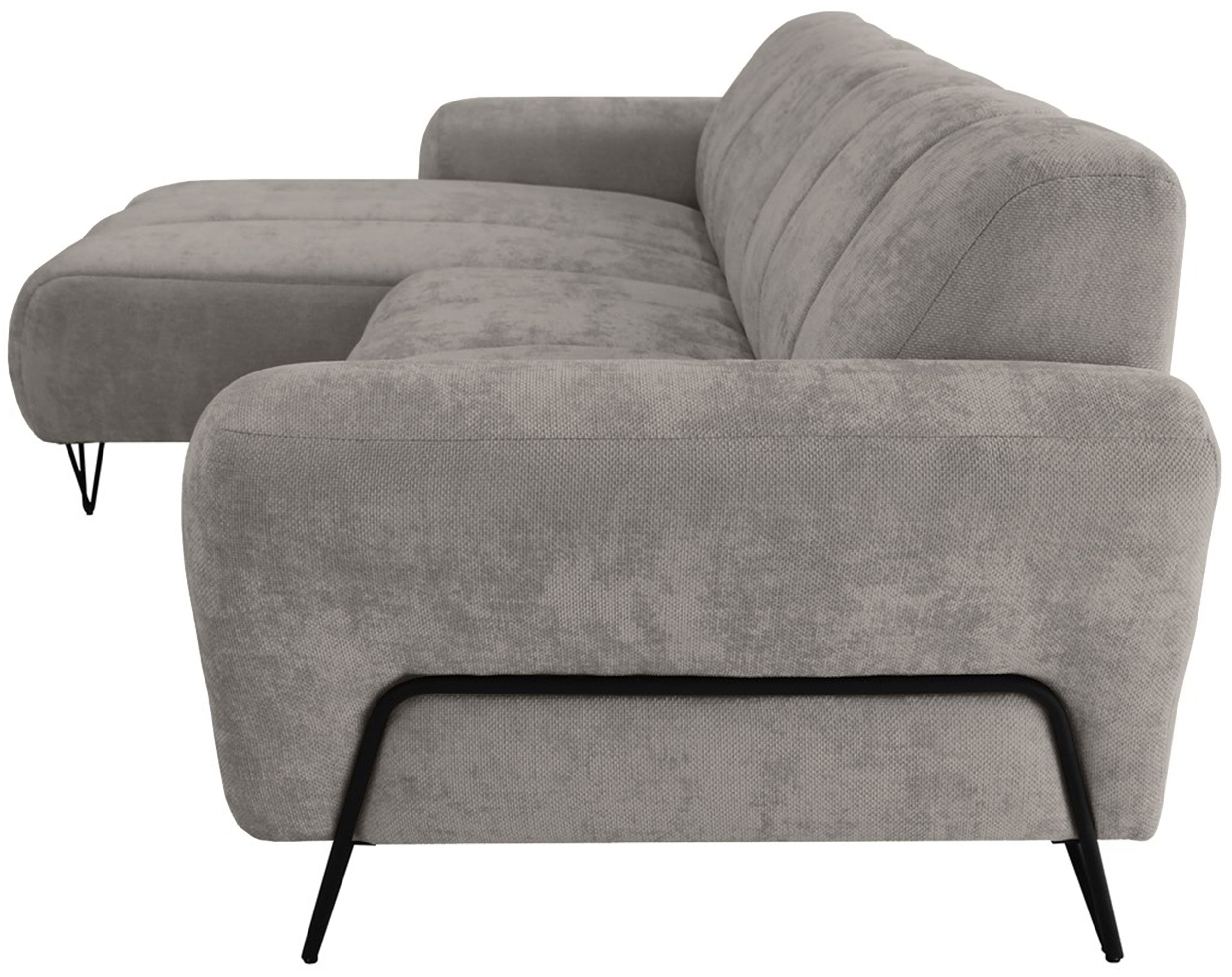 Ecksofa Volare Mini L-förmig linksseitig grau-beige Chenille, leicht zu reinigen