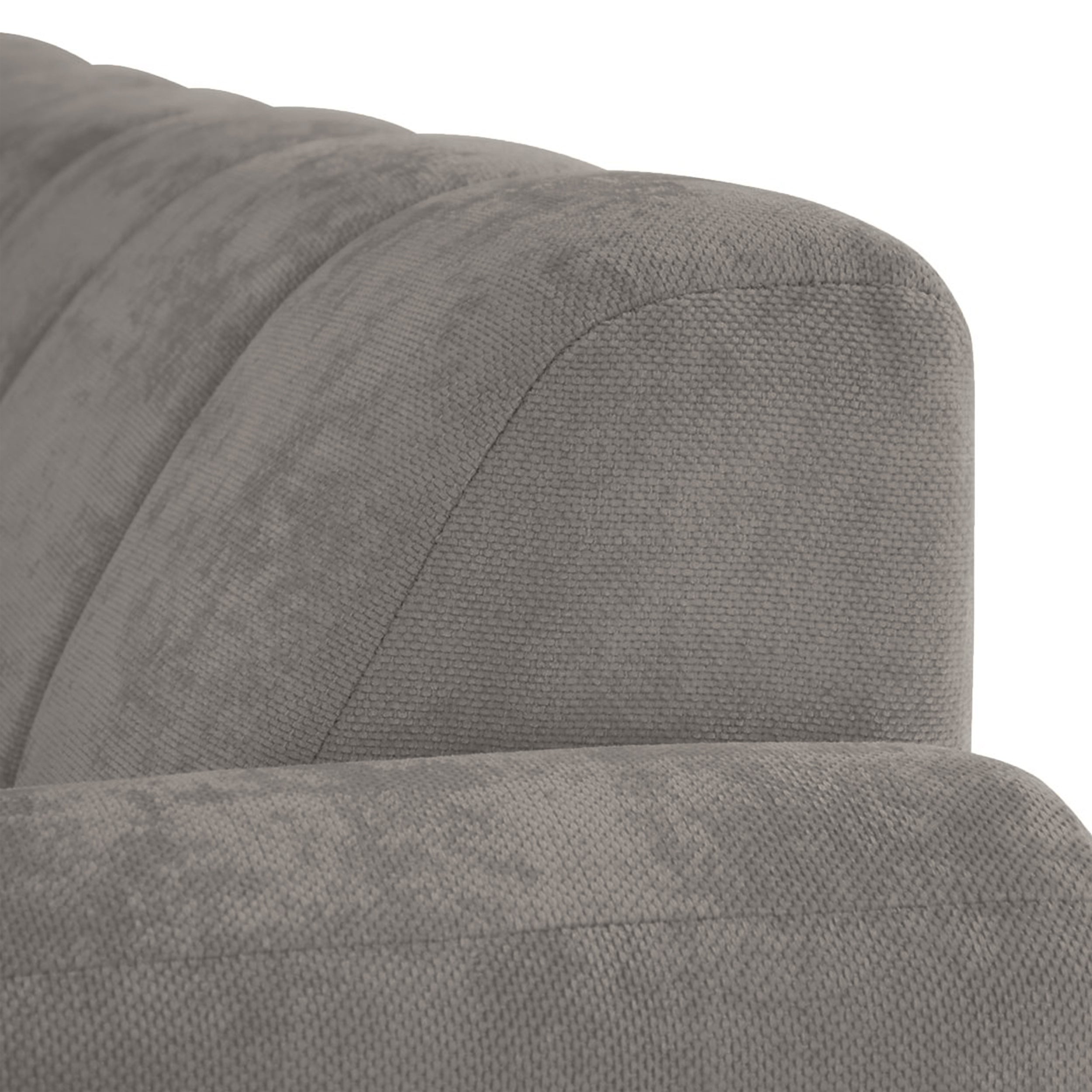 Ecksofa Volare Mini L-förmig linksseitig grau-beige Chenille, leicht zu reinigen