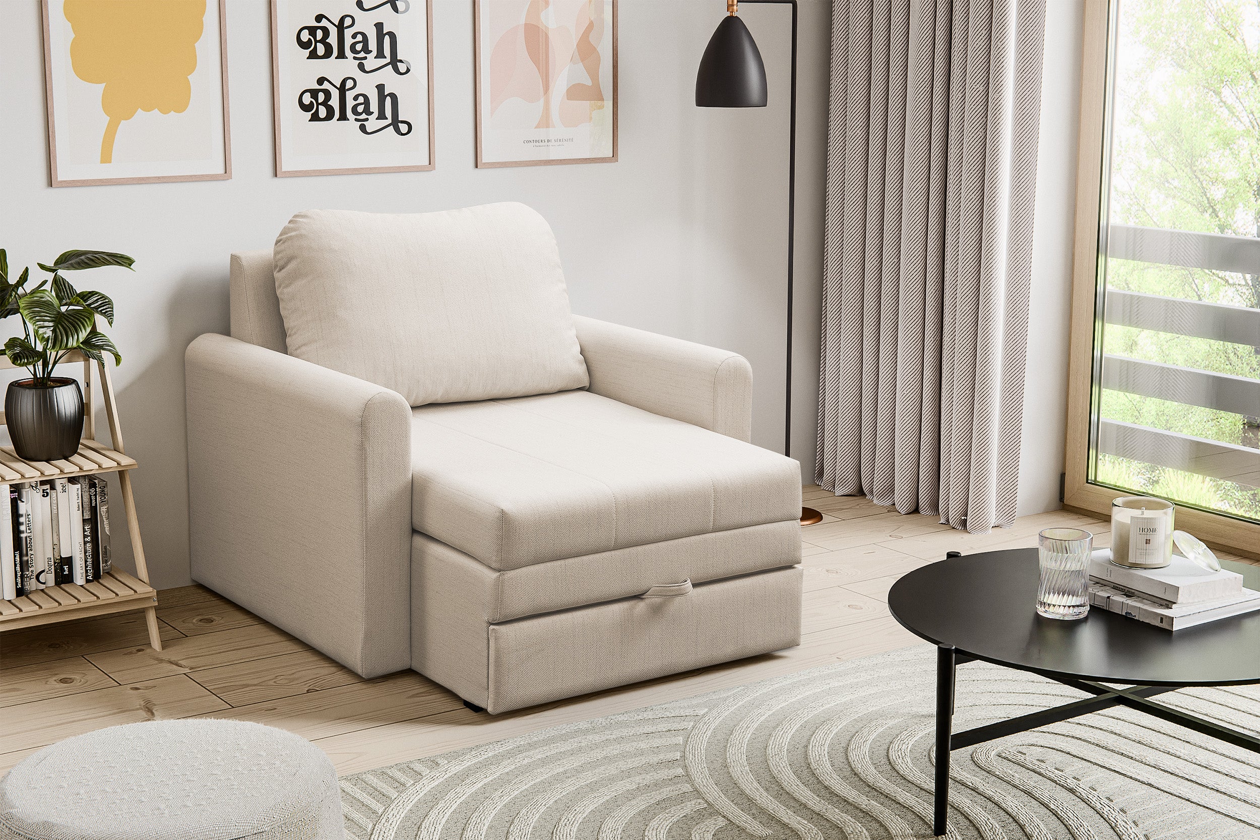 Dejano Relaxsessel hellbeige, Geflecht