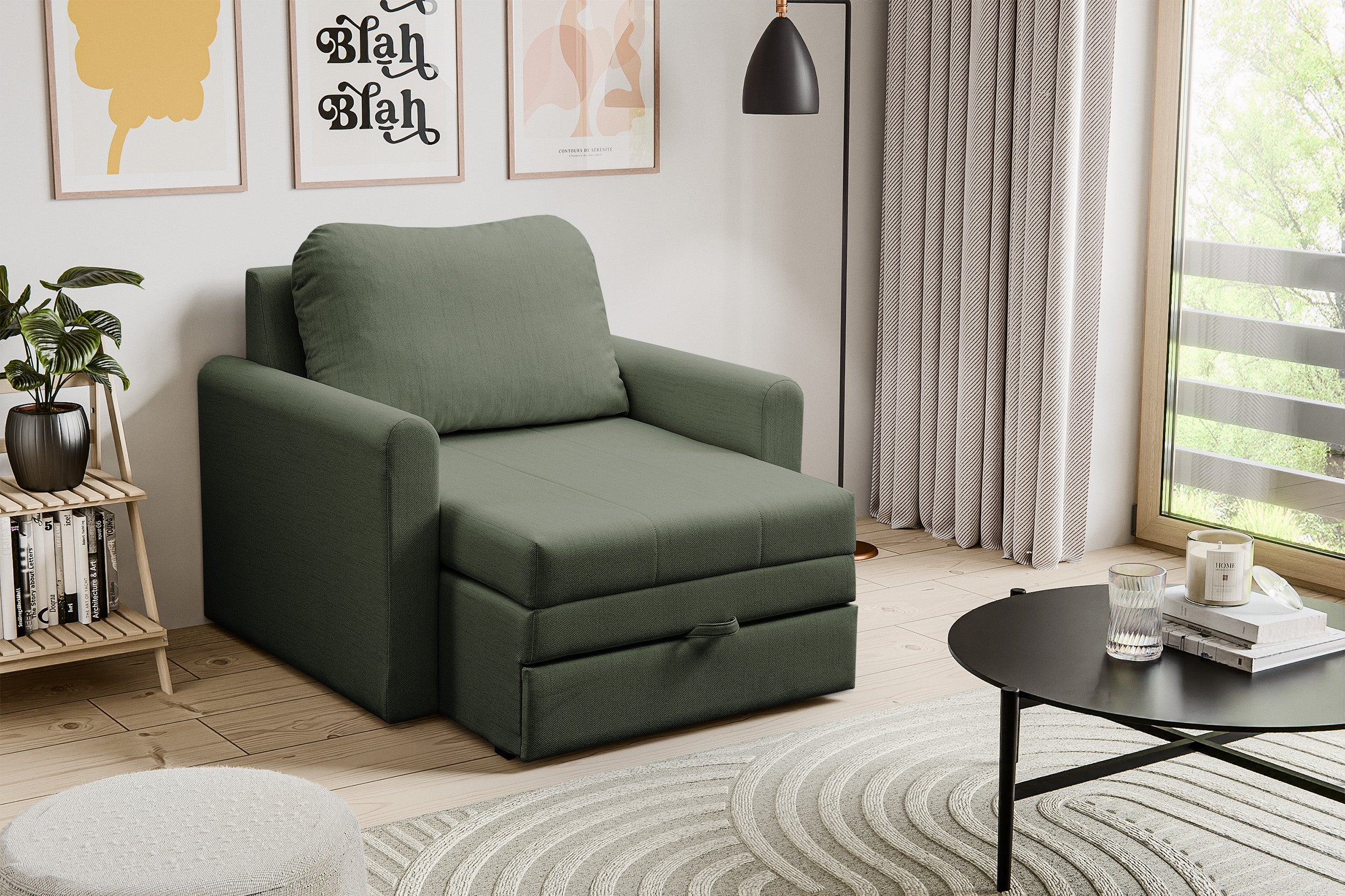 Dejano Relaxsessel Salbeigrün Geflecht