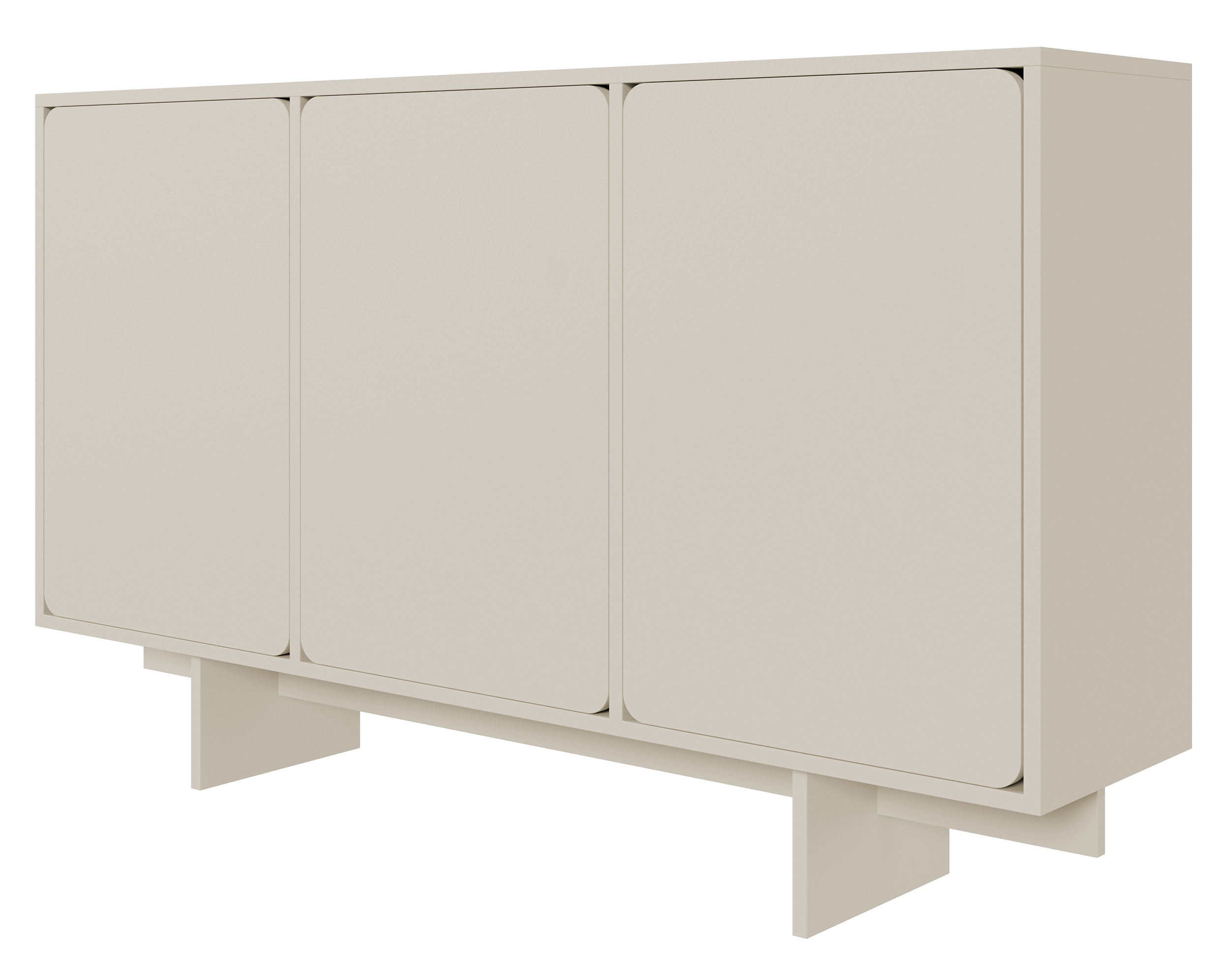 Drehtür-Kommode Wuwu 150 cm in Grau-Beige