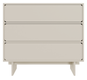 Kommode Wuwu mit drei Schubladen, 101 cm, grau-beige