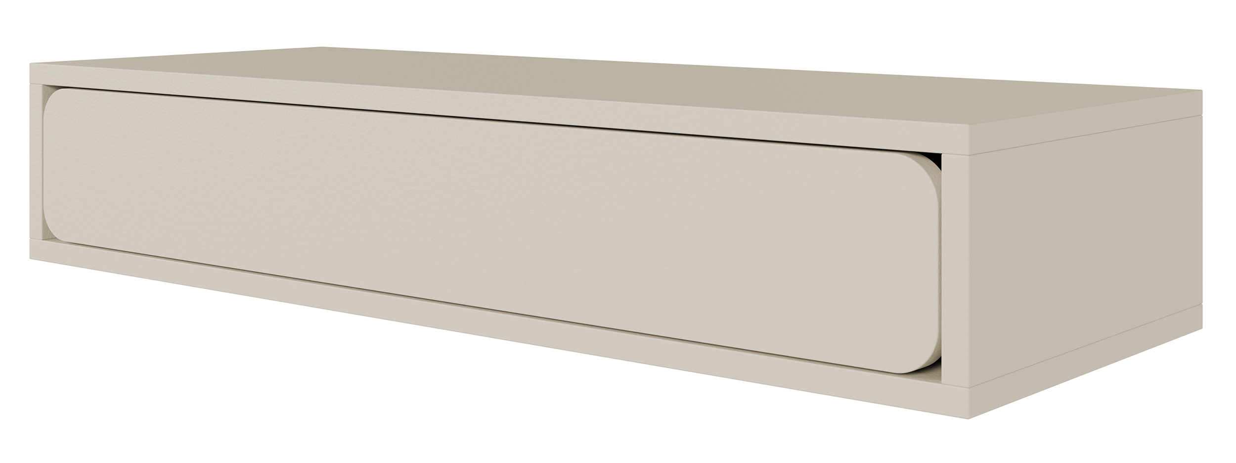Hängende Konsole Wuwu mit einer Schublade, 90 cm, grau-beige