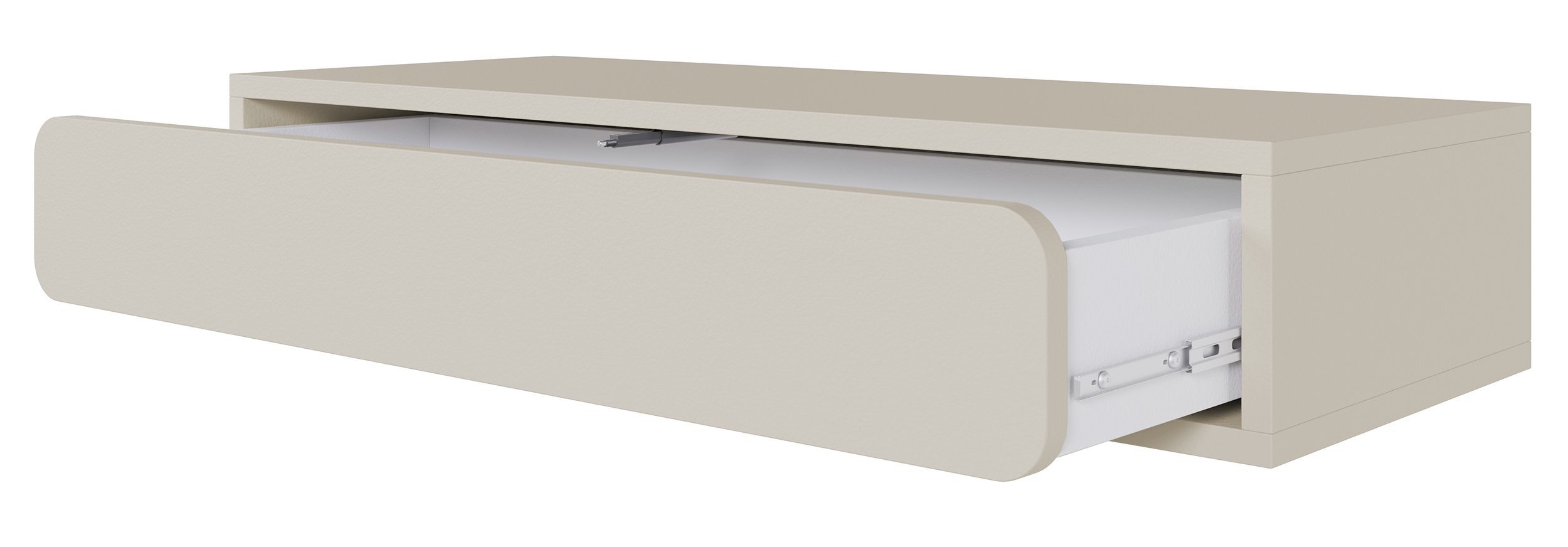 Hängende Konsole Wuwu mit einer Schublade, 90 cm, grau-beige