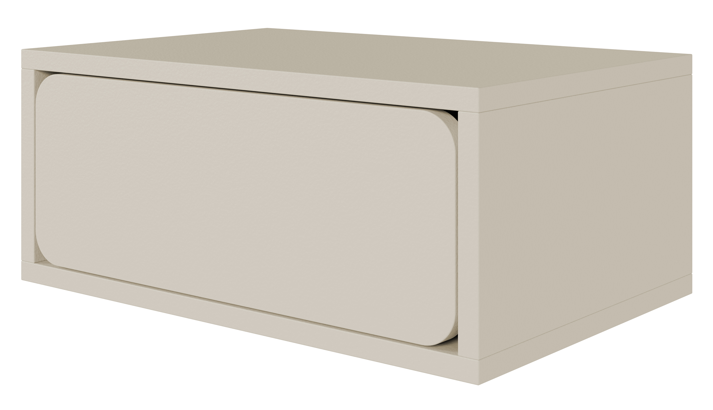 Hängender Nachttisch Wuwu mit einer Schublade, 50 cm, grau-beige