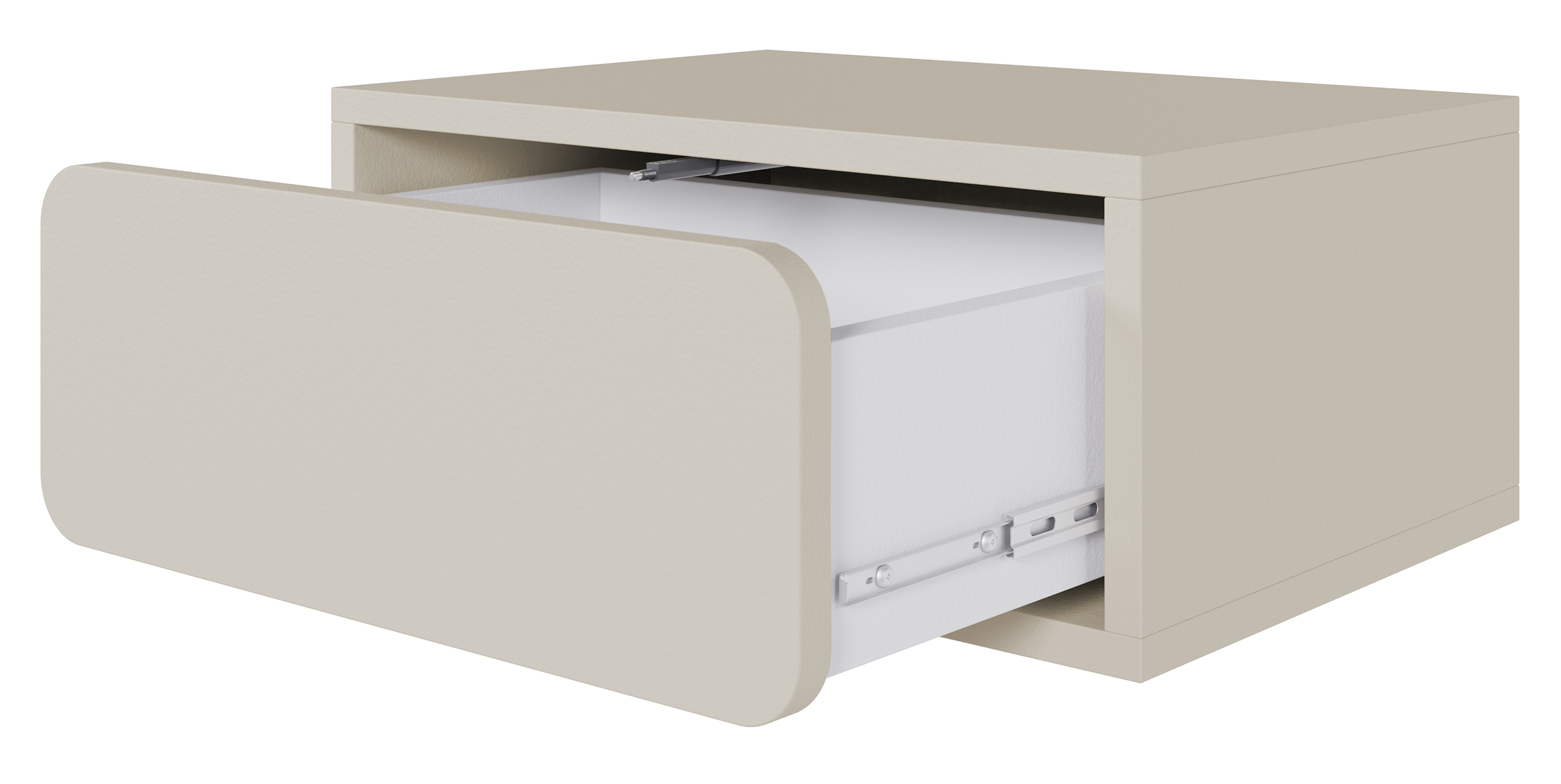Hängender Nachttisch Wuwu mit einer Schublade, 50 cm, grau-beige