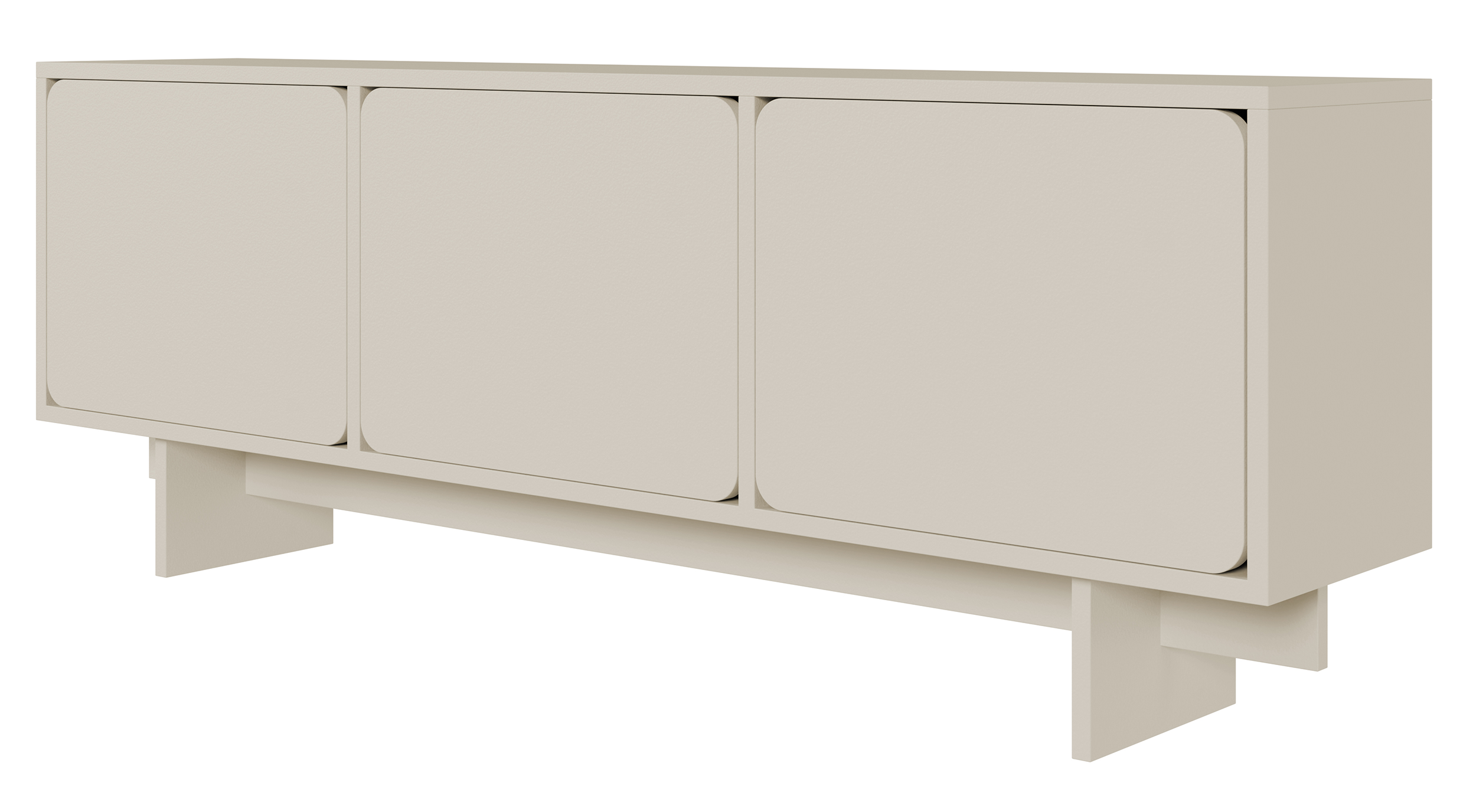 TV-Schrank Wuwu mit drei Schränken, 150 cm, grau-beige