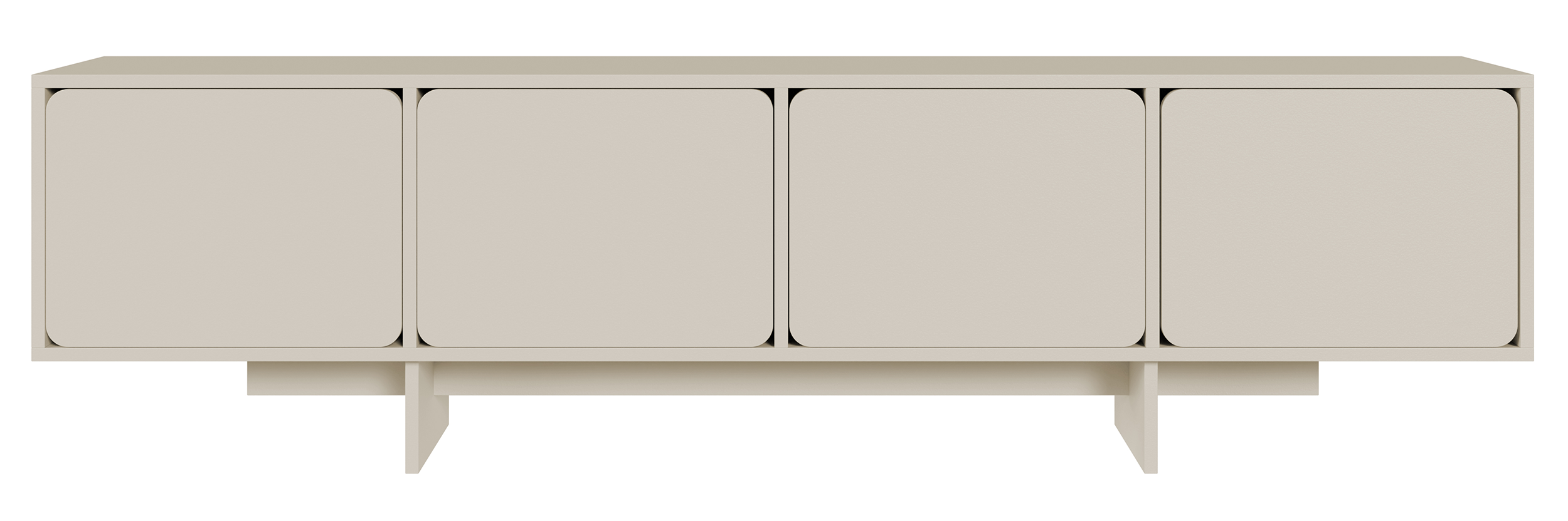TV-Schrank Wuwu mit vier Schränken, 200 cm, grau-beige